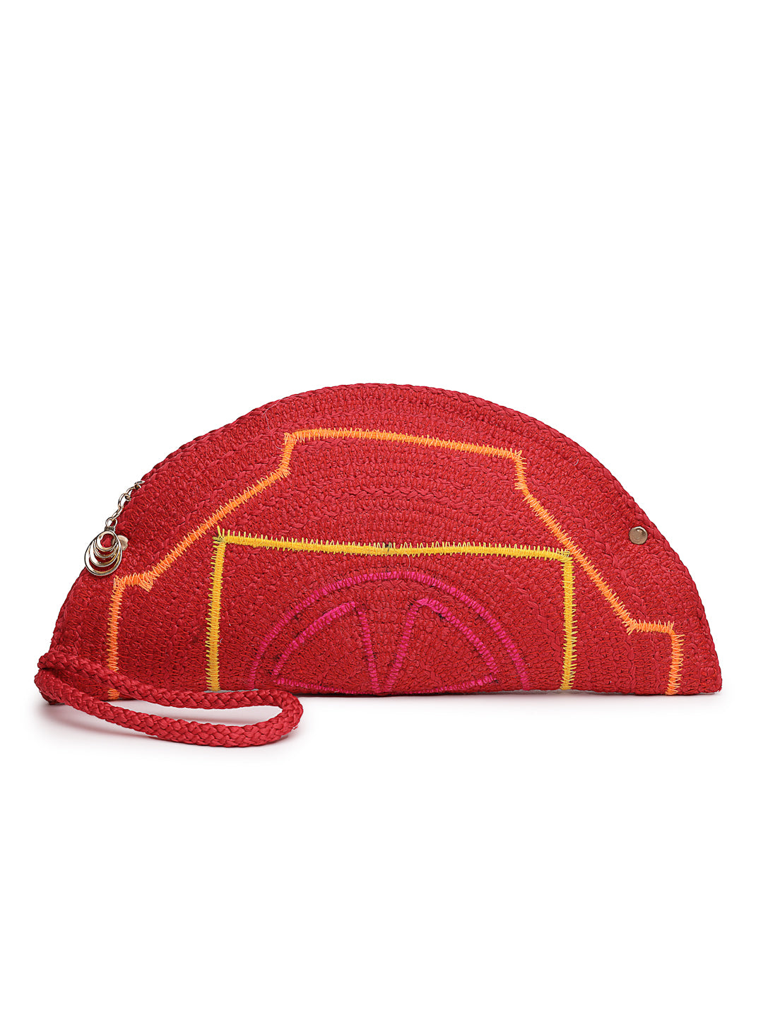 Ensac Designer Half-Moon Clutch for Ladies | Unique Beaded Clutch for Styling Bold Looks