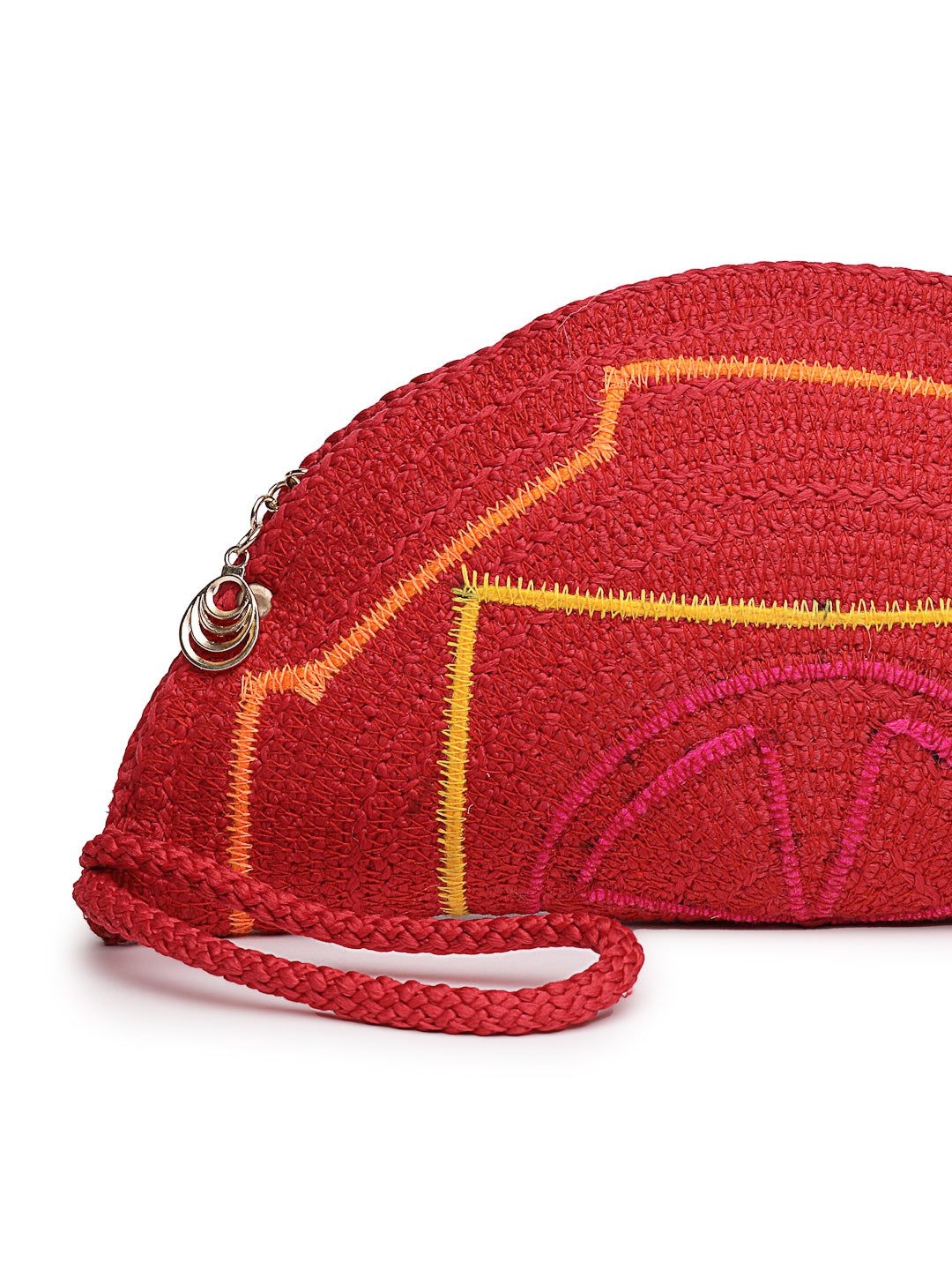 Ensac Designer Half-Moon Clutch for Ladies | Unique Beaded Clutch for Styling Bold Looks