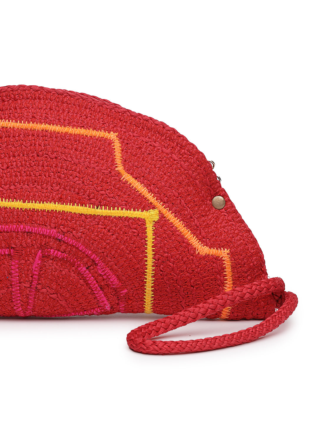 Ensac Designer Half-Moon Clutch for Ladies | Unique Beaded Clutch for Styling Bold Looks