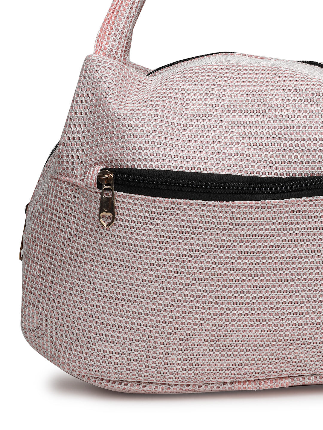 Ensac Women’s Compact Satchel Bag | Pink Chic Purse Handbag with Zip Pocket