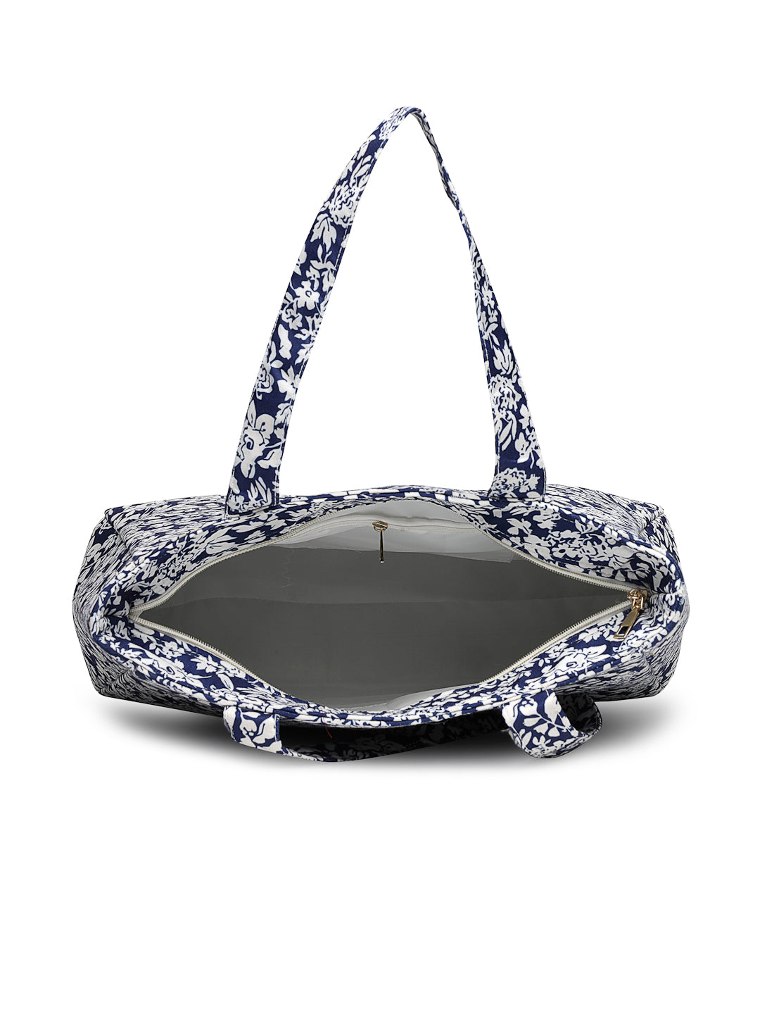 Ensac Women’s Floral Print Tote Bag | Lightweight Handbag with Zipper Closure