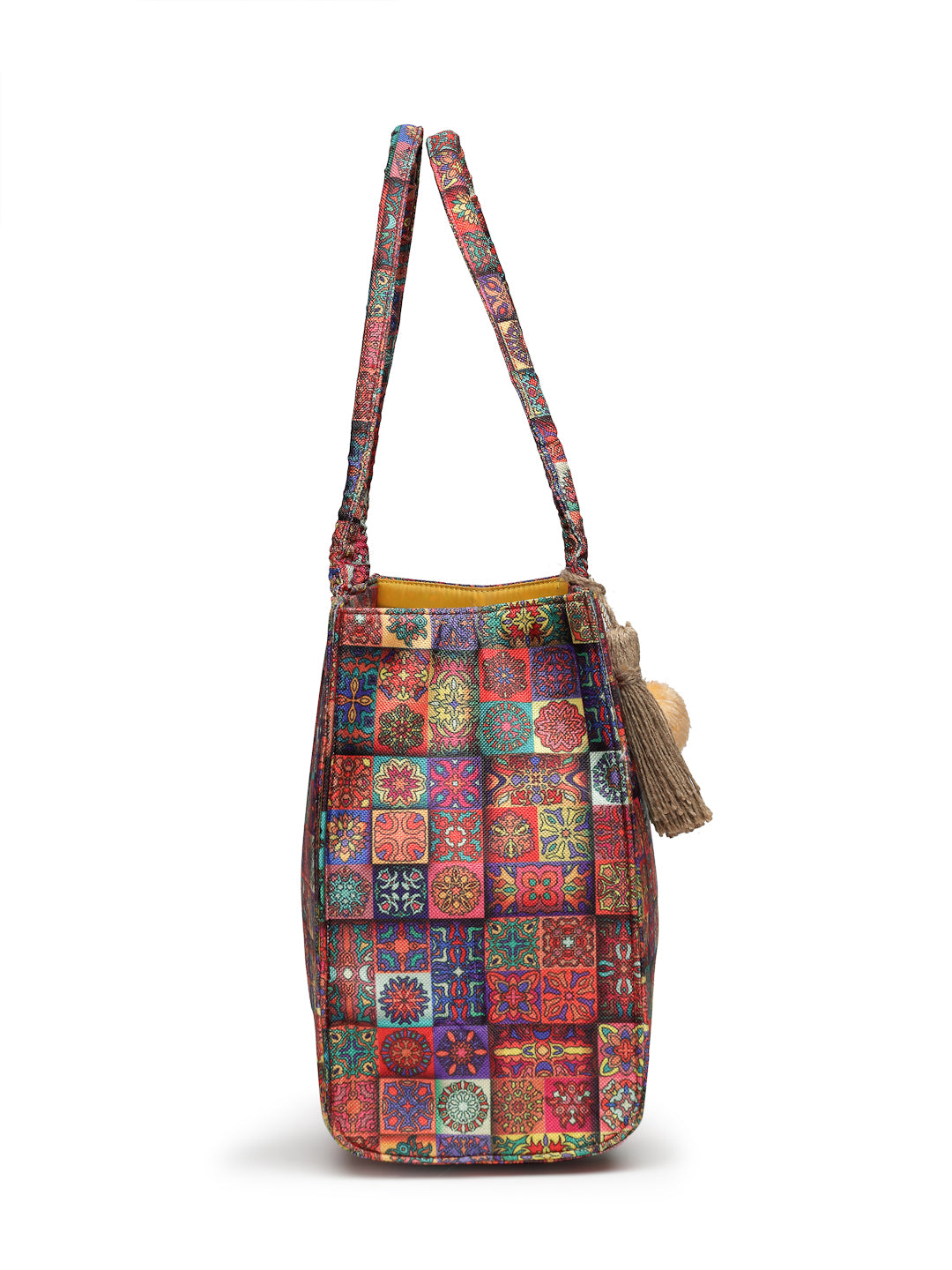 Ensac Traditional Fabric Satchel | Stylish Ladies Purse Handbag with Ethnic Touch