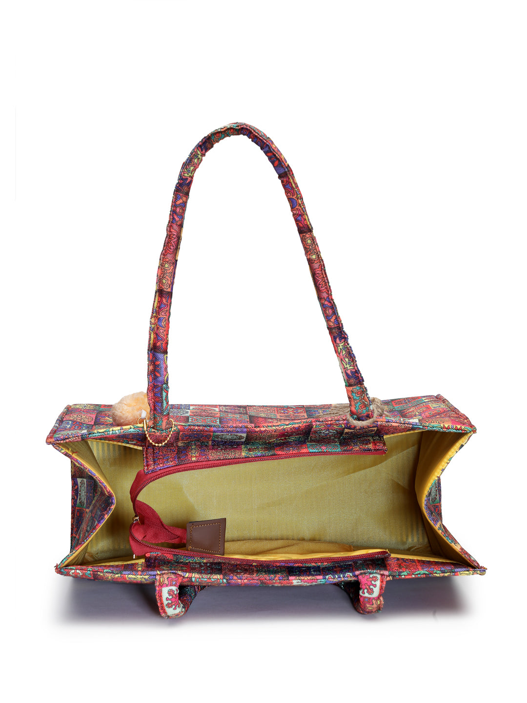 Ensac Traditional Fabric Satchel | Stylish Ladies Purse Handbag with Ethnic Touch