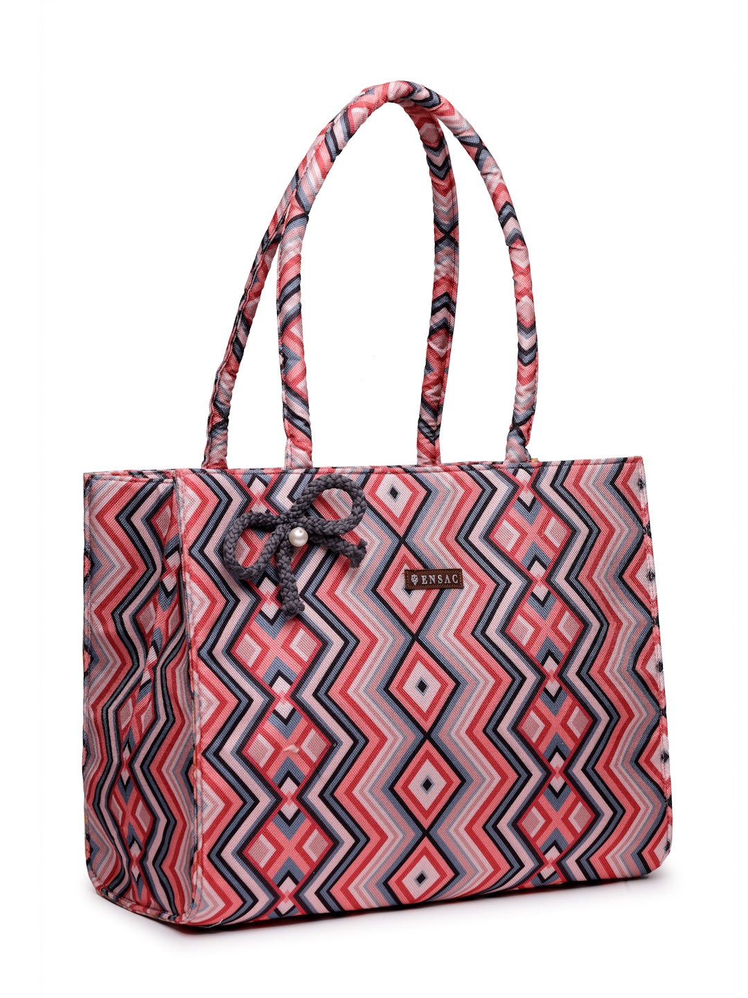 Ensac Traditional Fabric Satchel | Stylish Ladies Purse Handbag with Ethnic Touch