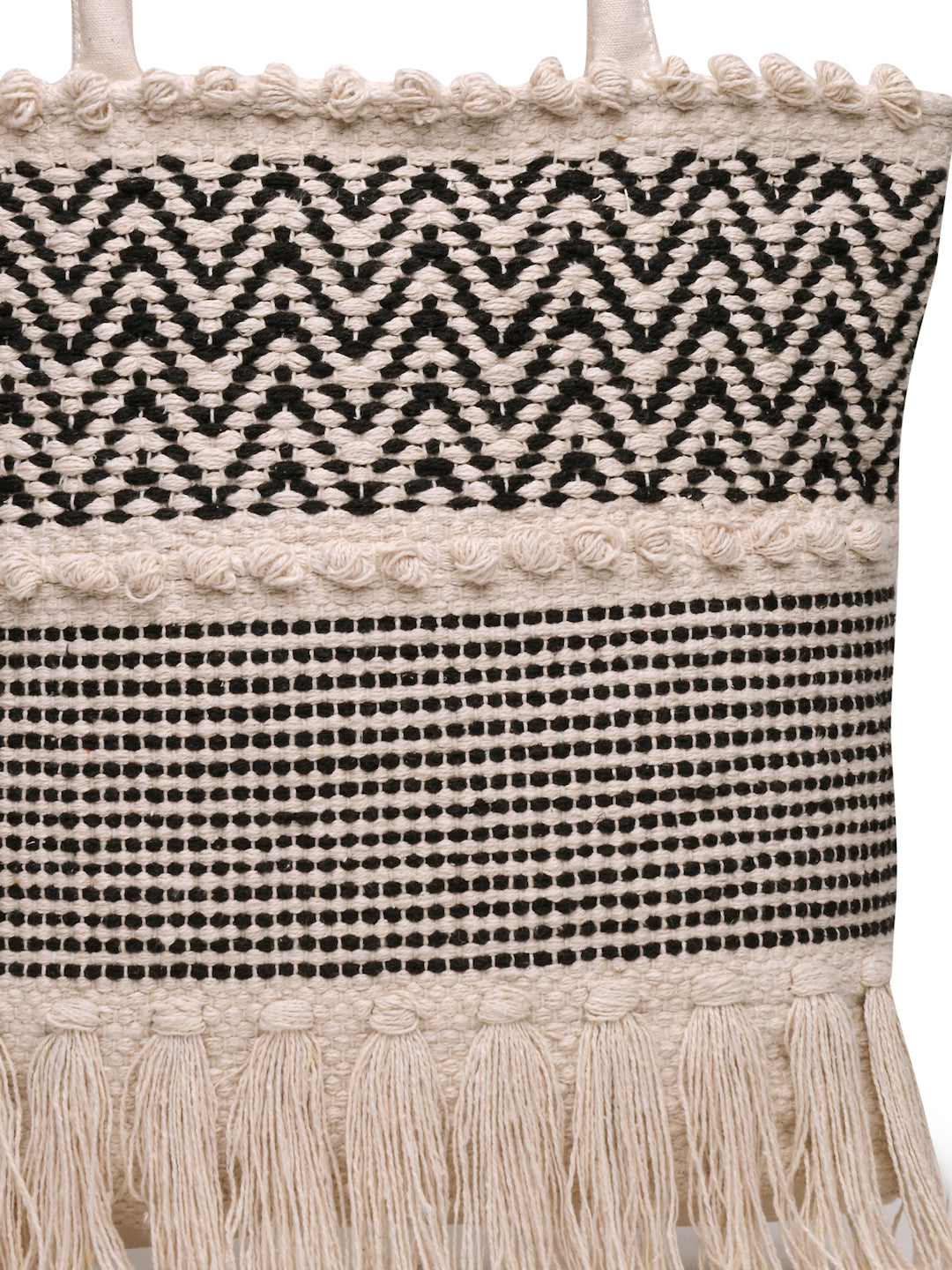 Ensac Women’s Boho Fringe Tote Bag | Woven Shoulder Bag for Versatile Styling