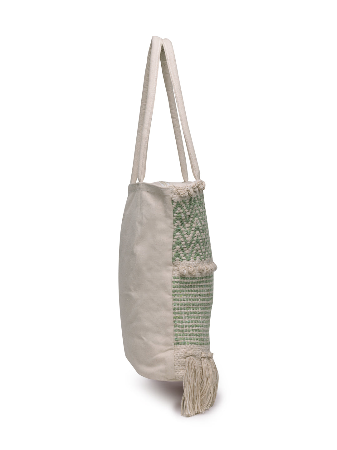 Ensac Women’s Boho Fringe Tote Bag | Woven Shoulder Bag for Versatile Styling