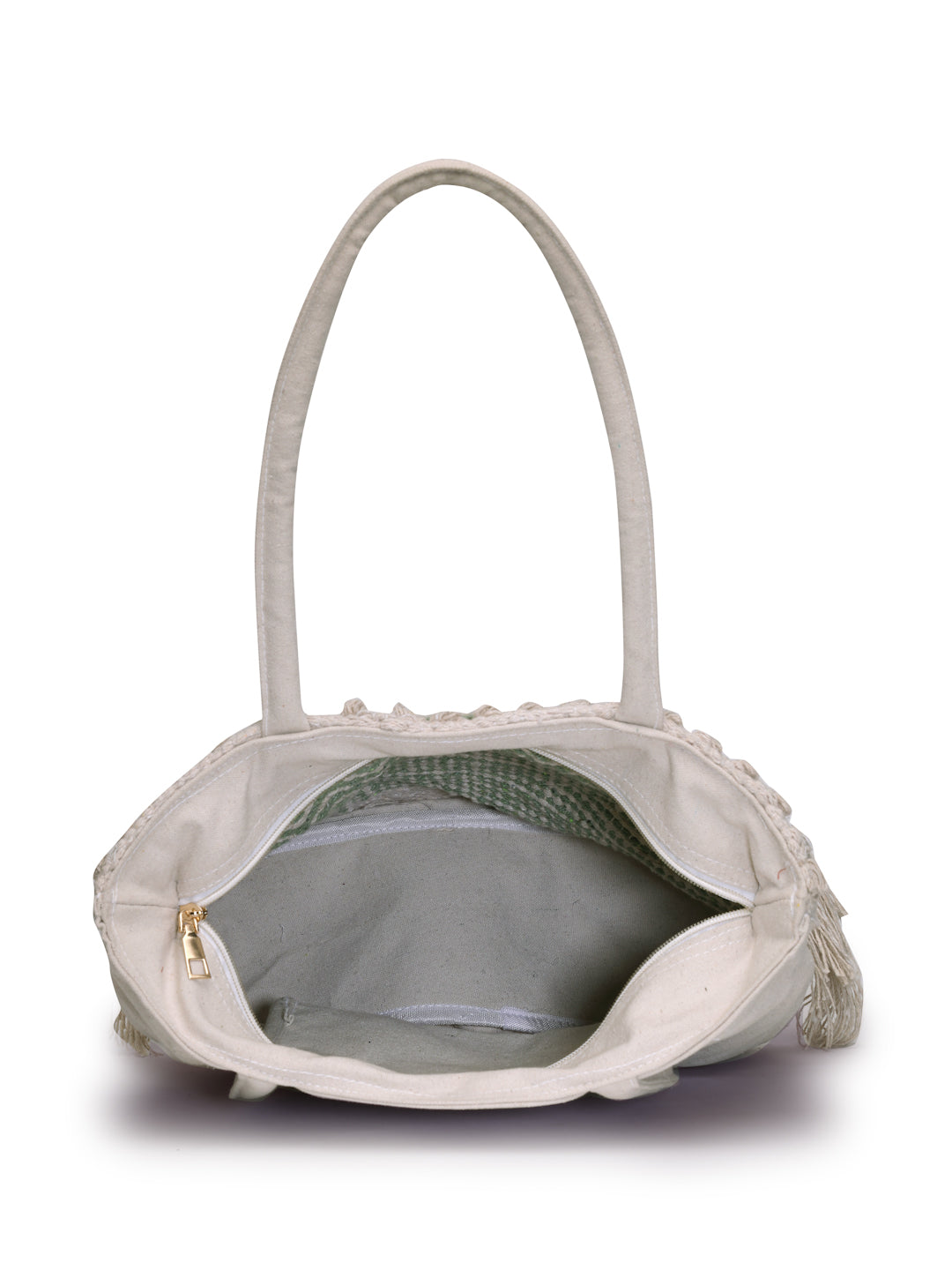 Ensac Women’s Boho Fringe Tote Bag | Woven Shoulder Bag for Versatile Styling