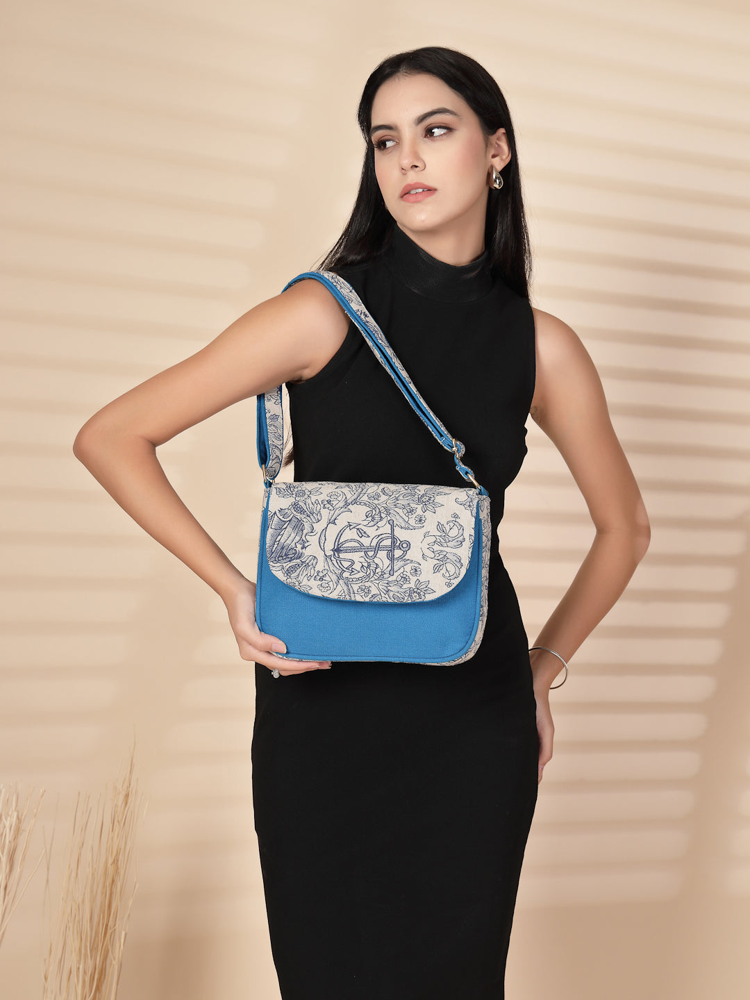 Ensac Women’s Zebra Print Fabric Tote | Trendy Shoulder Bag for Daily & Casual Use