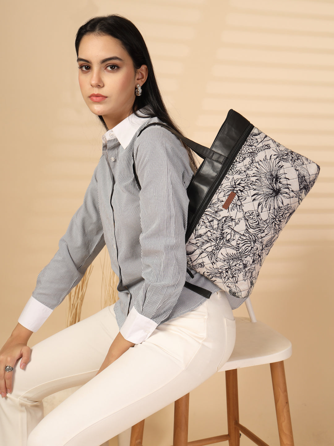 Ensac Casual Laptop Bag | Stylish Strips Design for Office, Work & Daily Use-LAPTOP-MULTISTRIPES-1