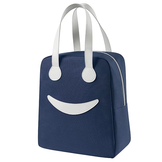 Ensac Smiley Insulated Lunch Bag - Cute & Modern Lunch Tote for Adults