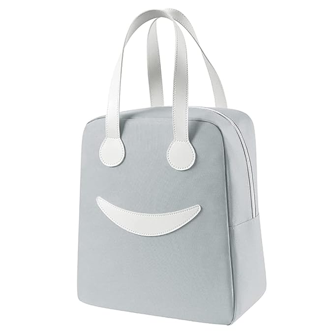 Ensac Smiley Insulated Lunch Bag - Cute & Modern Lunch Tote for Adults