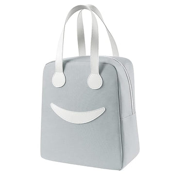 Ensac Smiley Insulated Lunch Bag - Cute & Modern Lunch Tote for Adults
