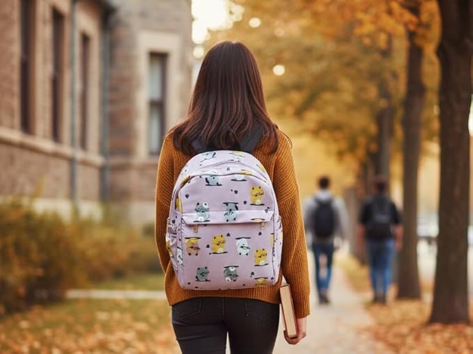 Printed Backpack – Cute Lightweight School & College Bag