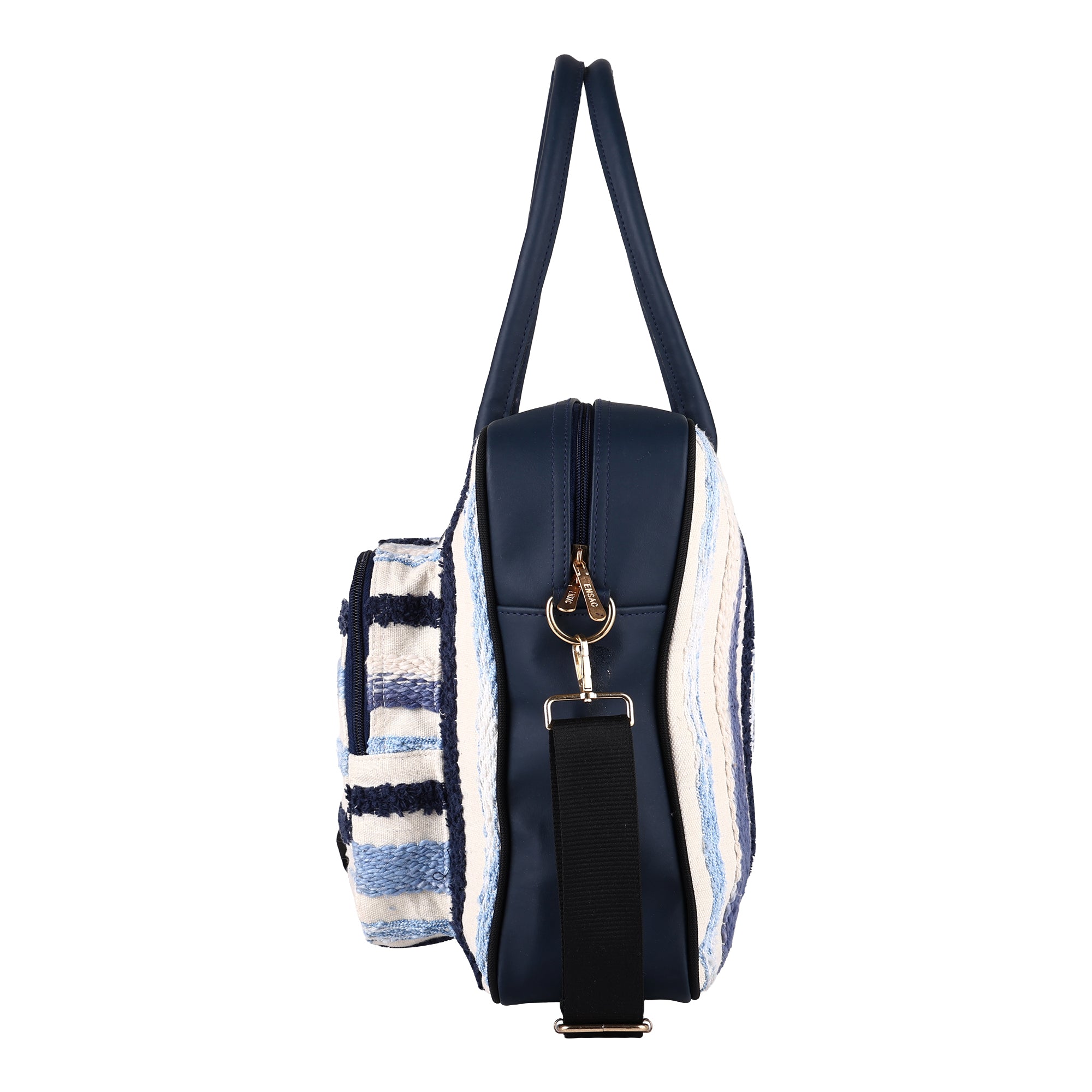 ENSAC Laptop Bag for Women & Men | Stylish Fabric Laptop Tote Bag with Detachable Shoulder Strap | Office Messenger Bag for Laptop, Documents & Daily Essentials | Multi-Pocket Work Bag