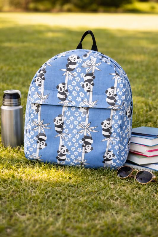 Yellow  Print Backpack – Fun Popcorn Theme School & Travel Bag