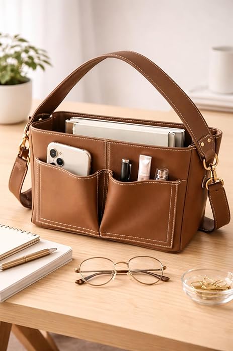 ENSAC Tote Bag for Women | Premium Ladies Shoulder Stylish Handbag with Zip Closure | Shoulder Bag for Office, College, Travel & Daily Use