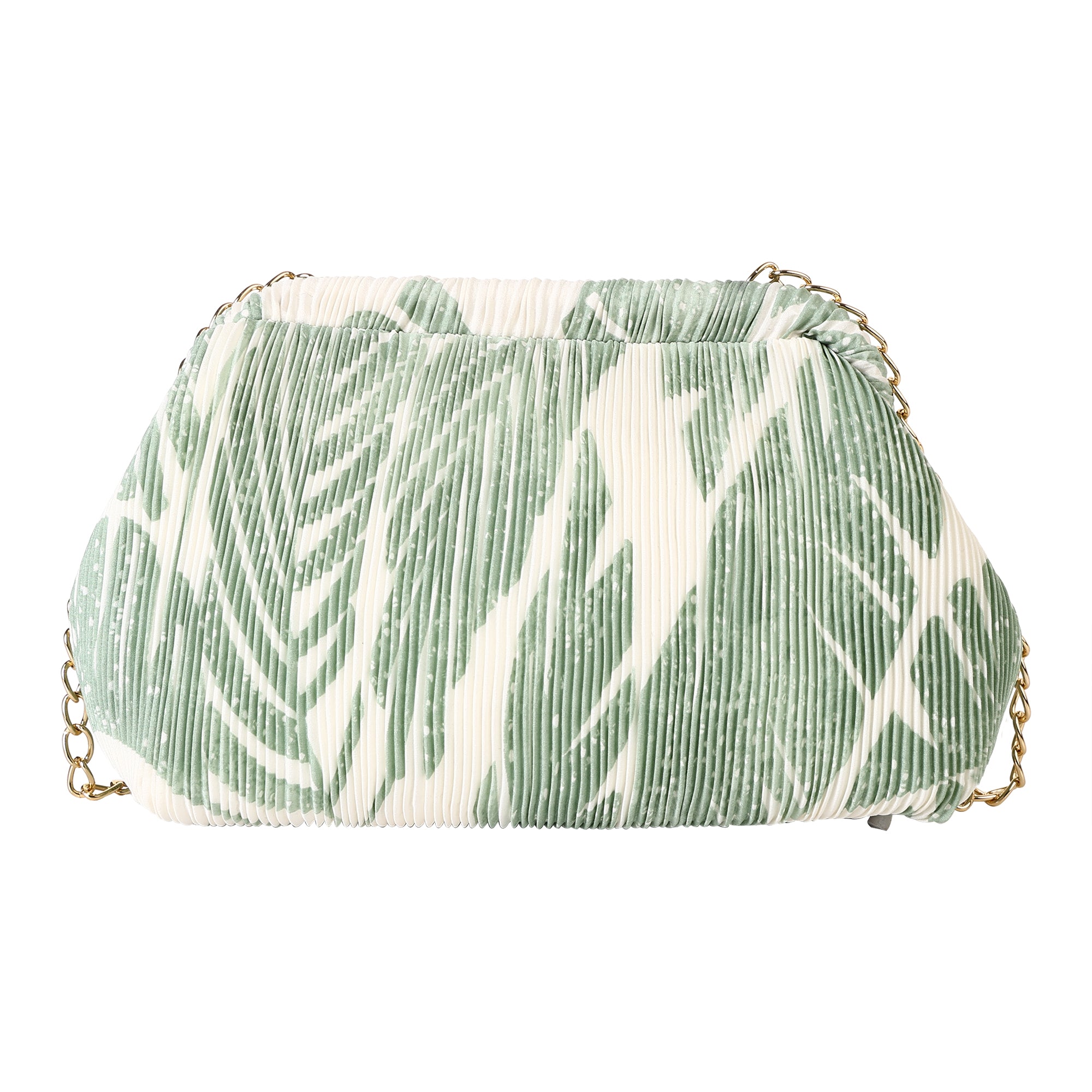 Floral Pleated Chain Clutch Bag for Women | red color Party Clutch