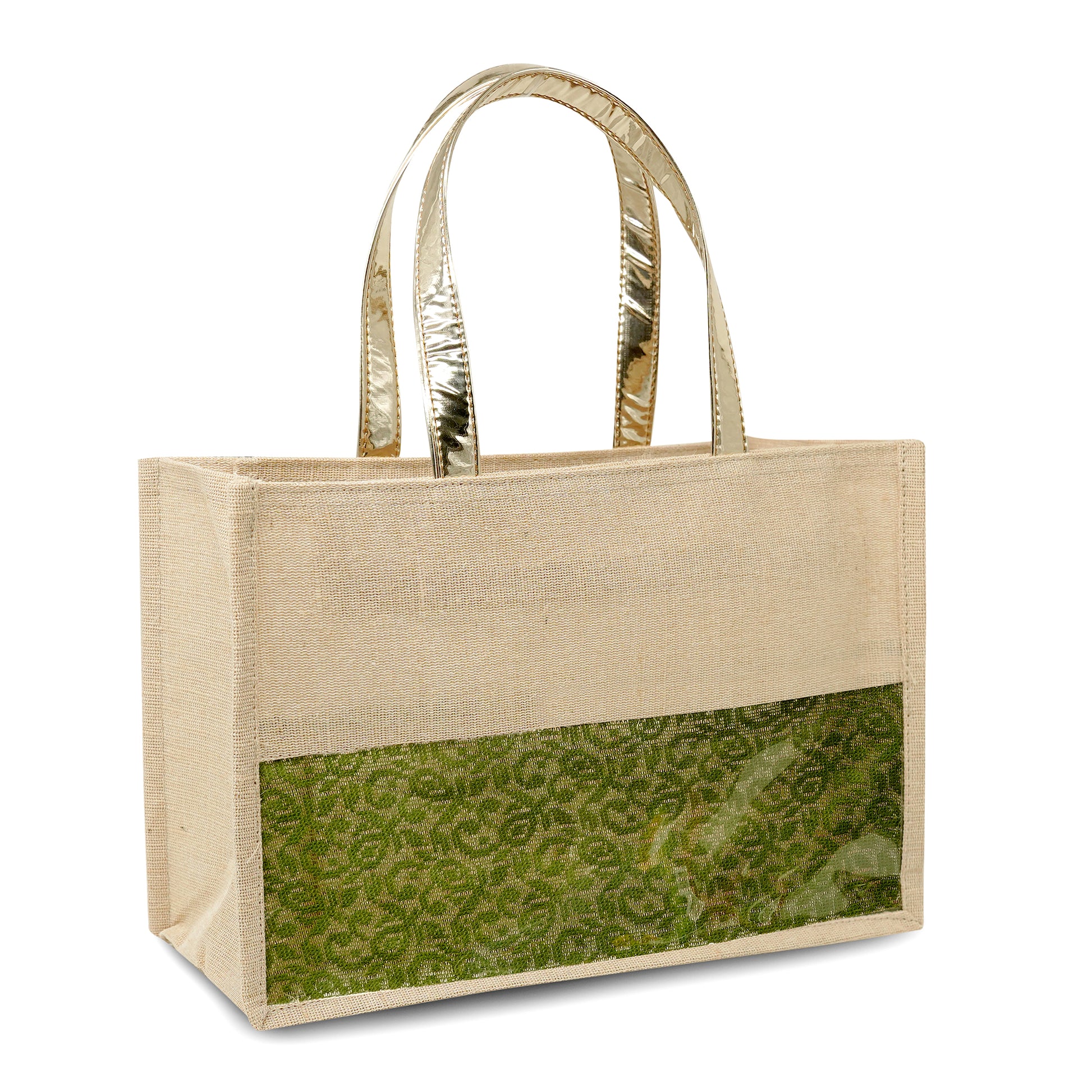 Ensac Eco-Friendly Women Handbag | Premium Jute Tote Bag with Stylish Lace Design