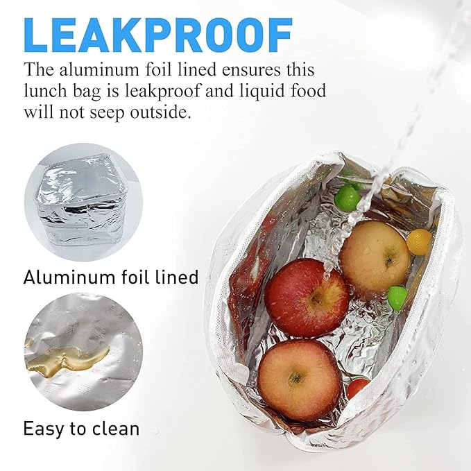 Ensac Smiley Insulated Lunch Bag - Cute & Modern Lunch Tote for Adults