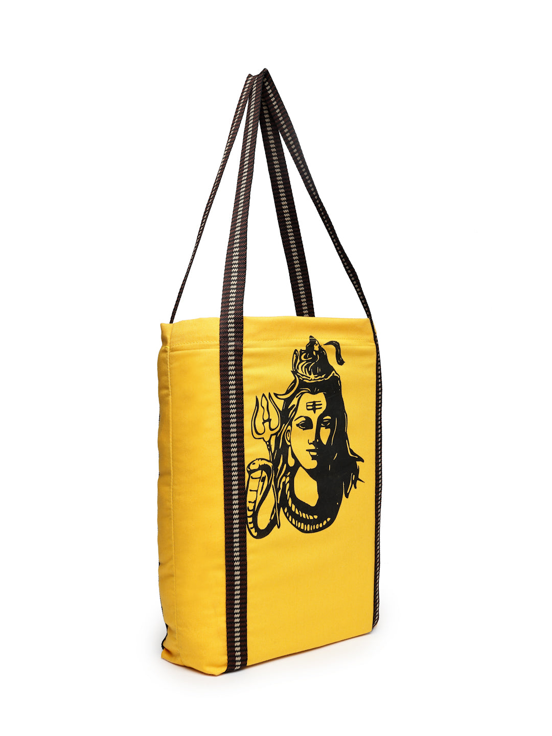 Ensac Stylish Canvas Shoulder Bag for Women | Lord Shiva Print Mahadev Bhakti Bag for Sawan, Shivratri, and Pilgrimage Tote for Daily Use
