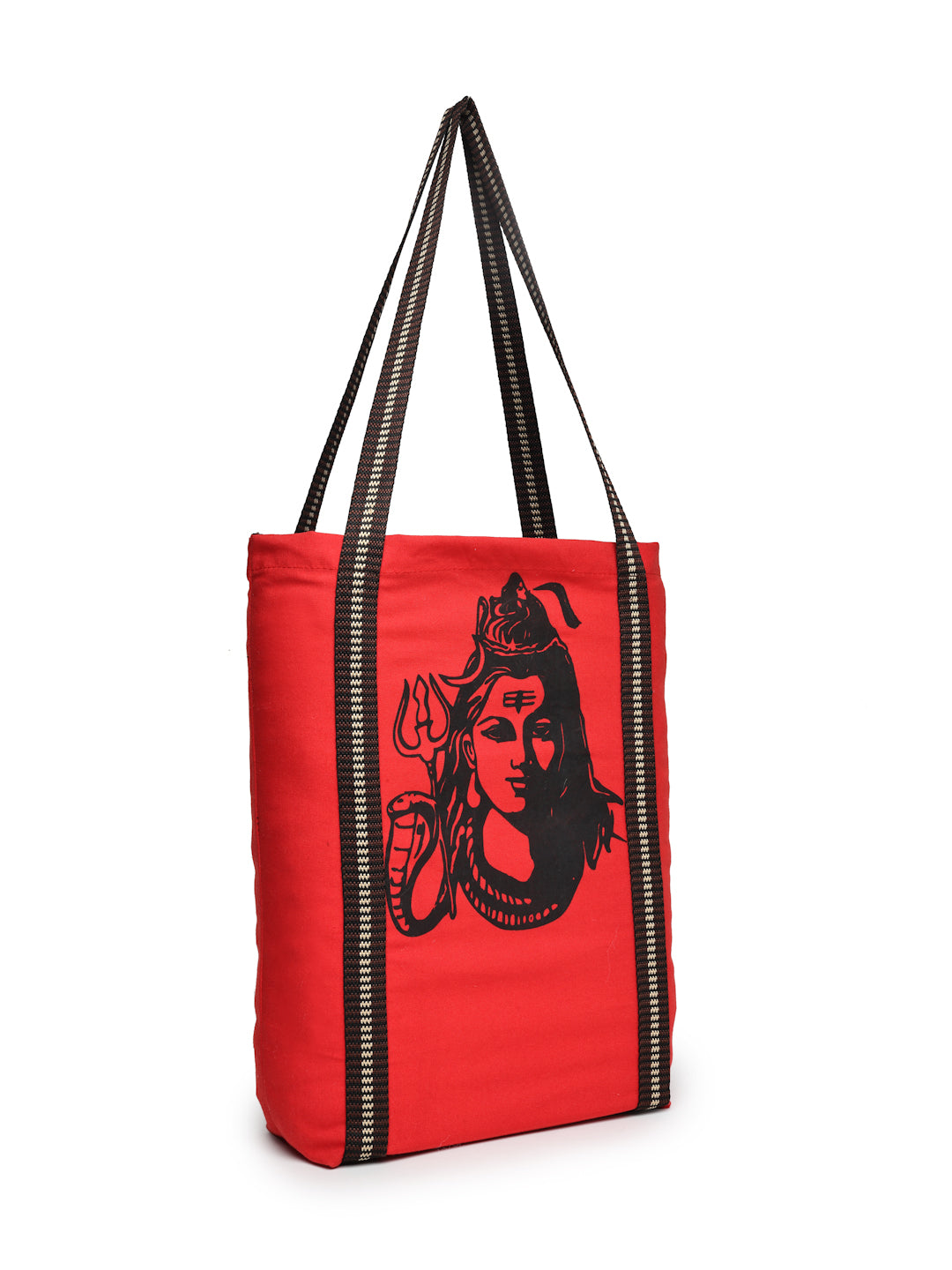 Ensac Stylish Canvas Shoulder Bag for Women | Lord Shiva Print Mahadev Bhakti Bag for Sawan, Shivratri, and Pilgrimage Tote for Daily Use
