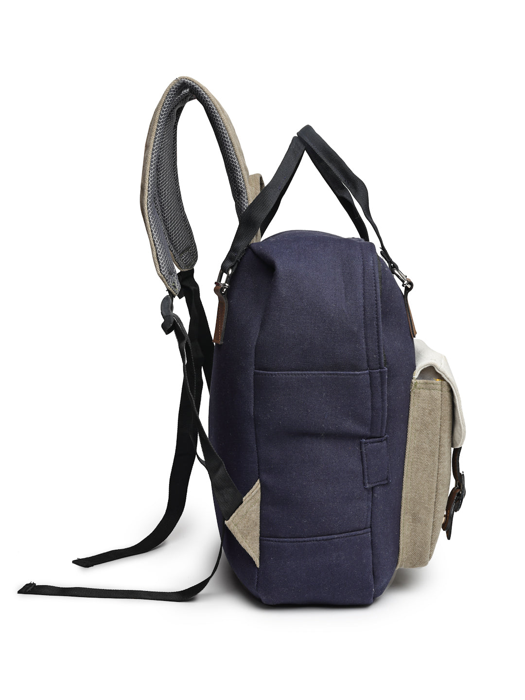 Ensac Women’s Trendy Floral Backpack | Elegant Jacquard Look with Smart Storage BACKPACK-CANVAS-POCKET-BLUEWHT
