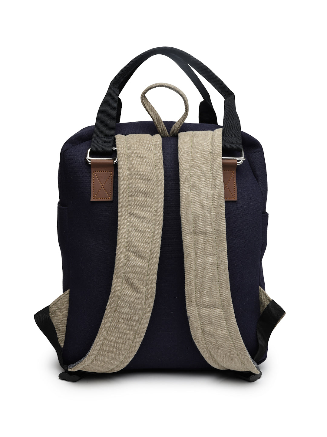 Ensac Women’s Trendy Floral Backpack | Elegant Jacquard Look with Smart Storage BACKPACK-CANVAS-POCKET-BLUEWHT
