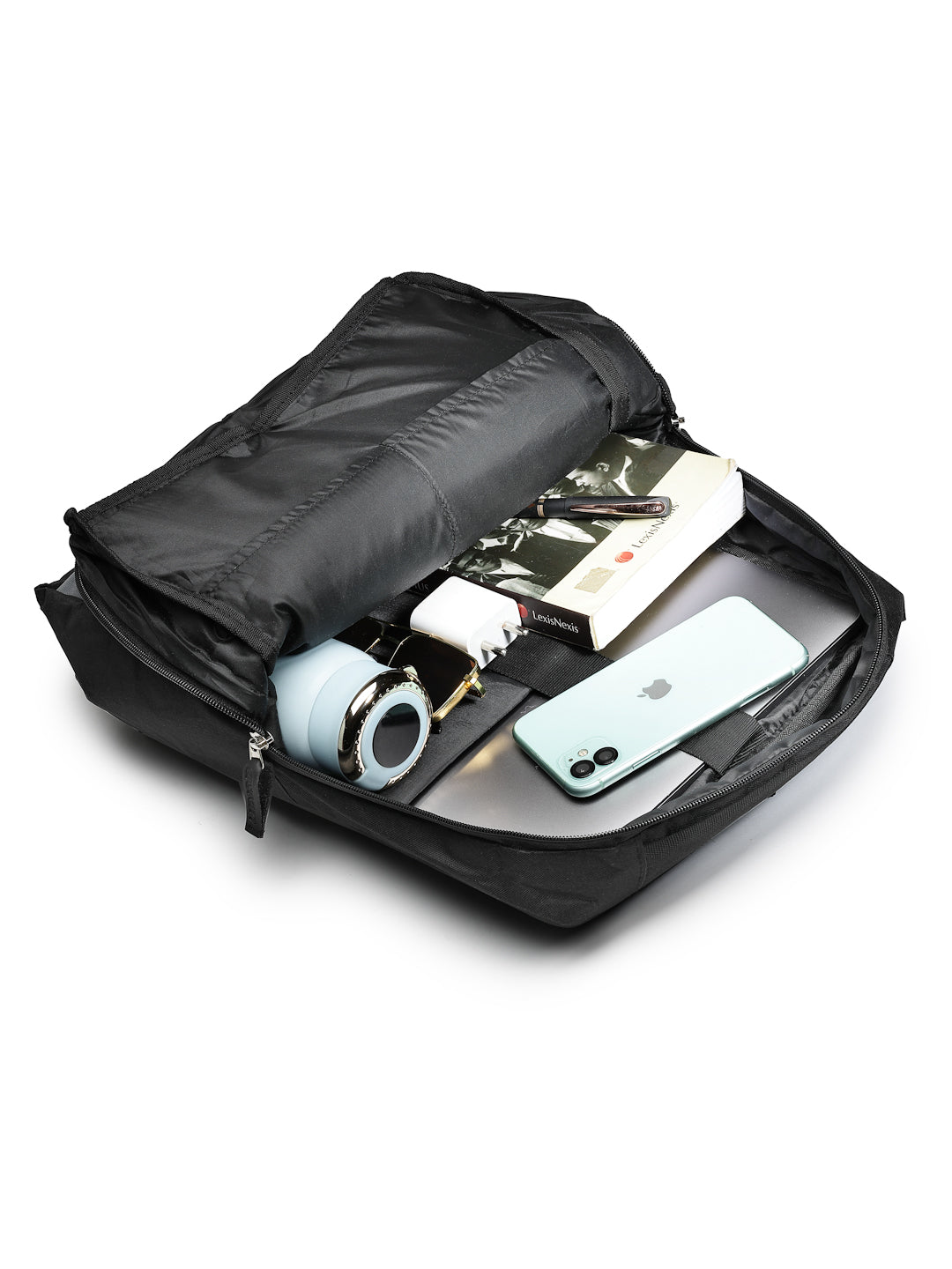 Ensac Black & Grey Backpack | Stylish Laptop & Travel Backpack for Men