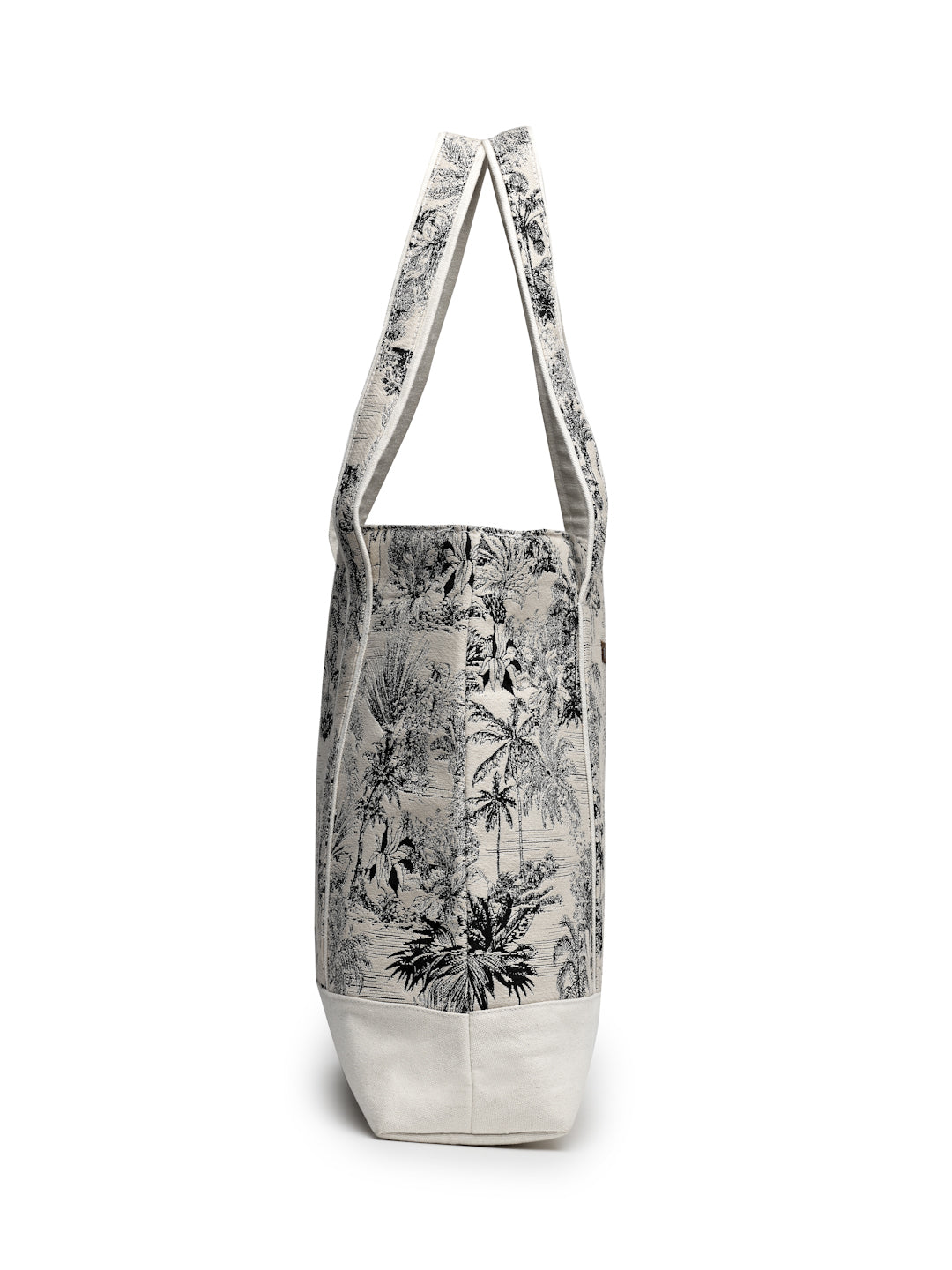 Ensac's Monochrome Print Tote Bag for Women | Nature-Inspired Stylish Handbag