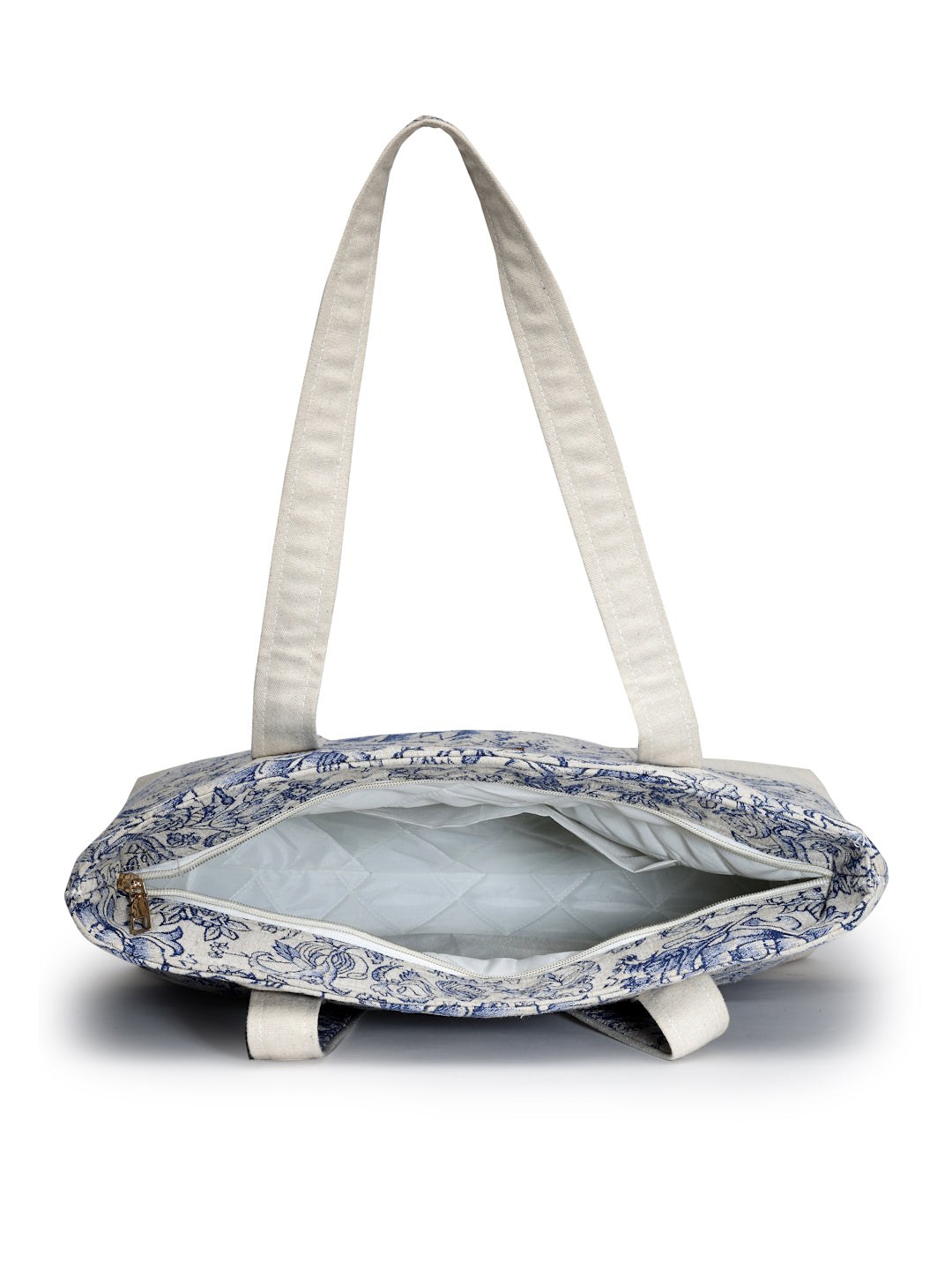 Ensac's Monochrome Print Tote Bag for Women | Nature-Inspired Stylish Handbag