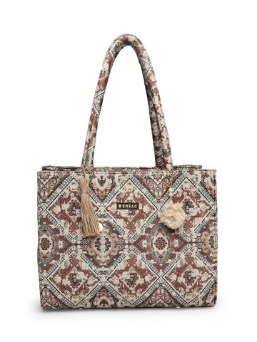 Ensac Traditional Fabric Satchel | Stylish Ladies Purse Handbag with Ethnic Touch