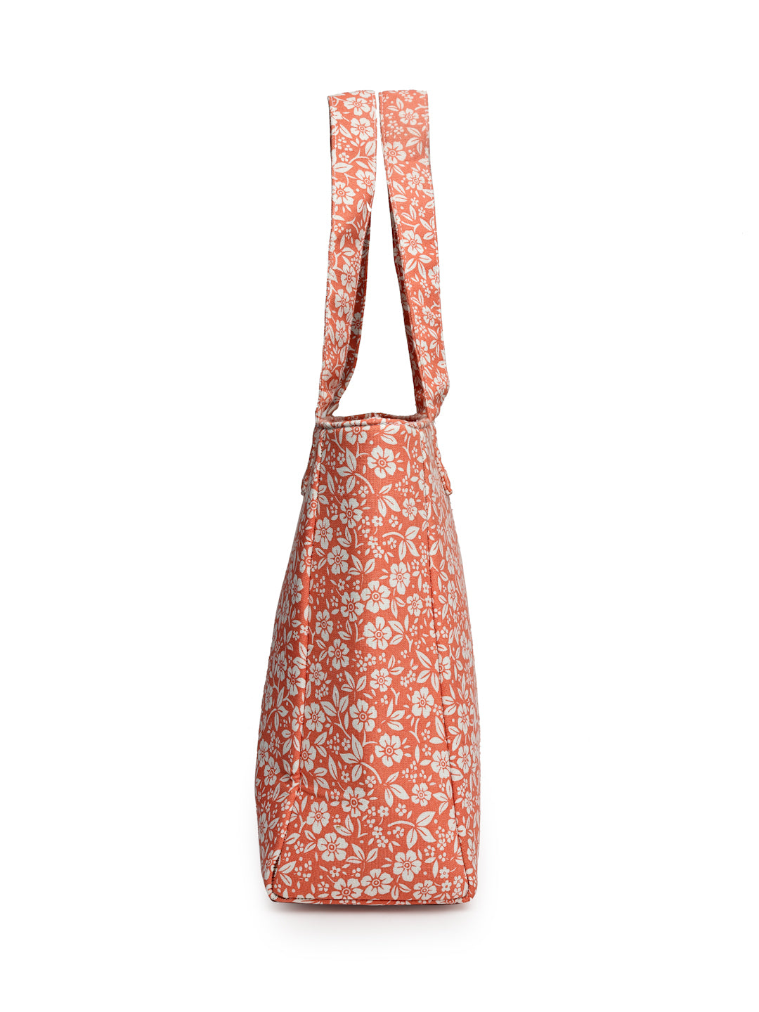 Ensac Women’s Floral Print Tote Bag | Lightweight Handbag with Zipper Closure