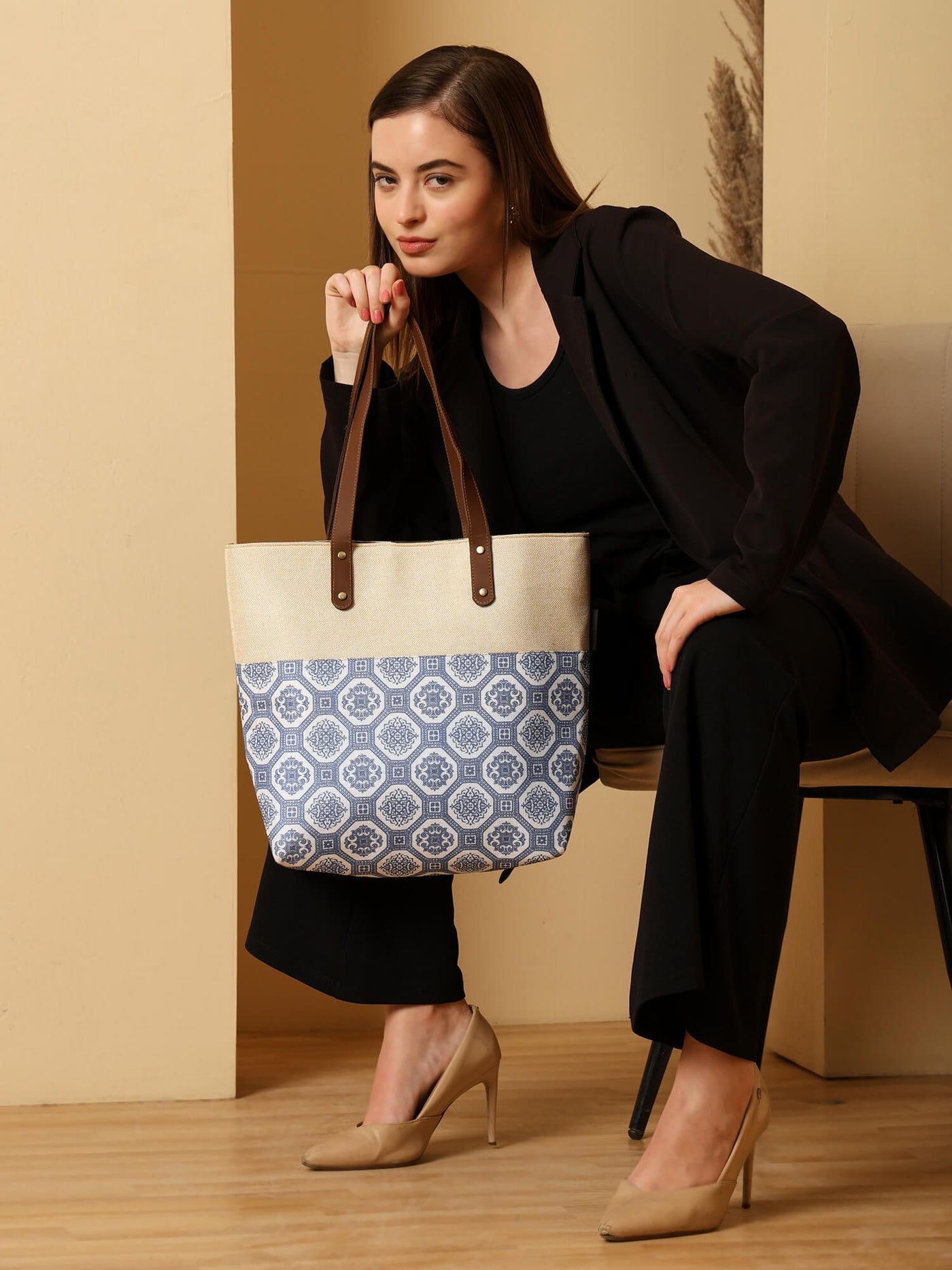 ENSAC  Printed Tote Bag for Women ensacworld