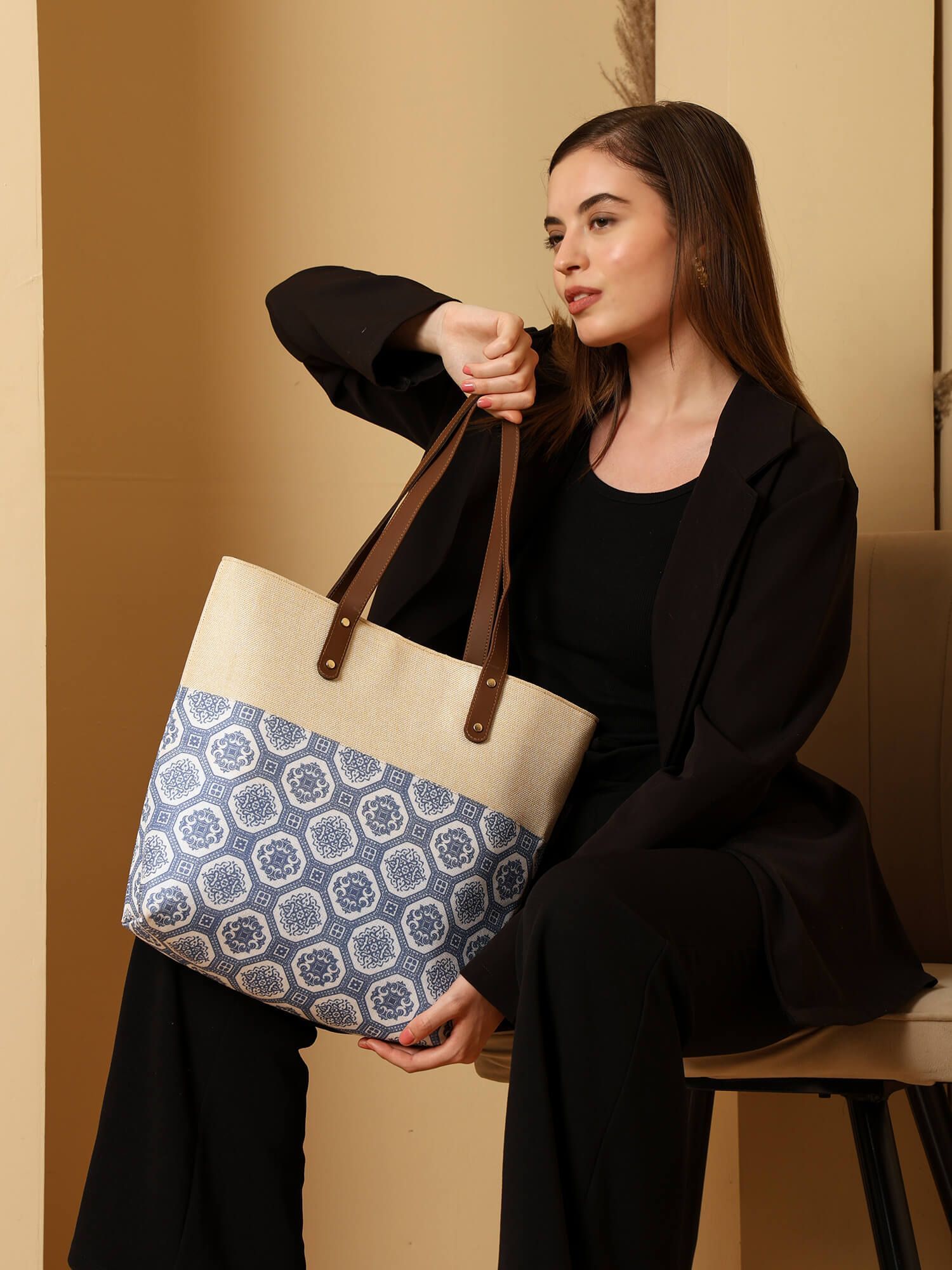 ENSAC  Printed Tote Bag for Women ensacworld