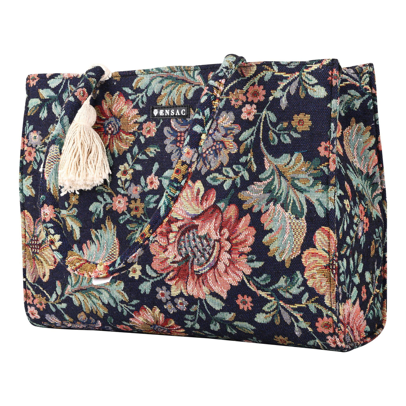 ENSAC Tote and Laptop hand Bag for Women | Stylish Office Tote Bag for Work, Travel & College | Large Capacity Handcrafted Shoulder Bag | Professional Office Handbag For women ensacworld