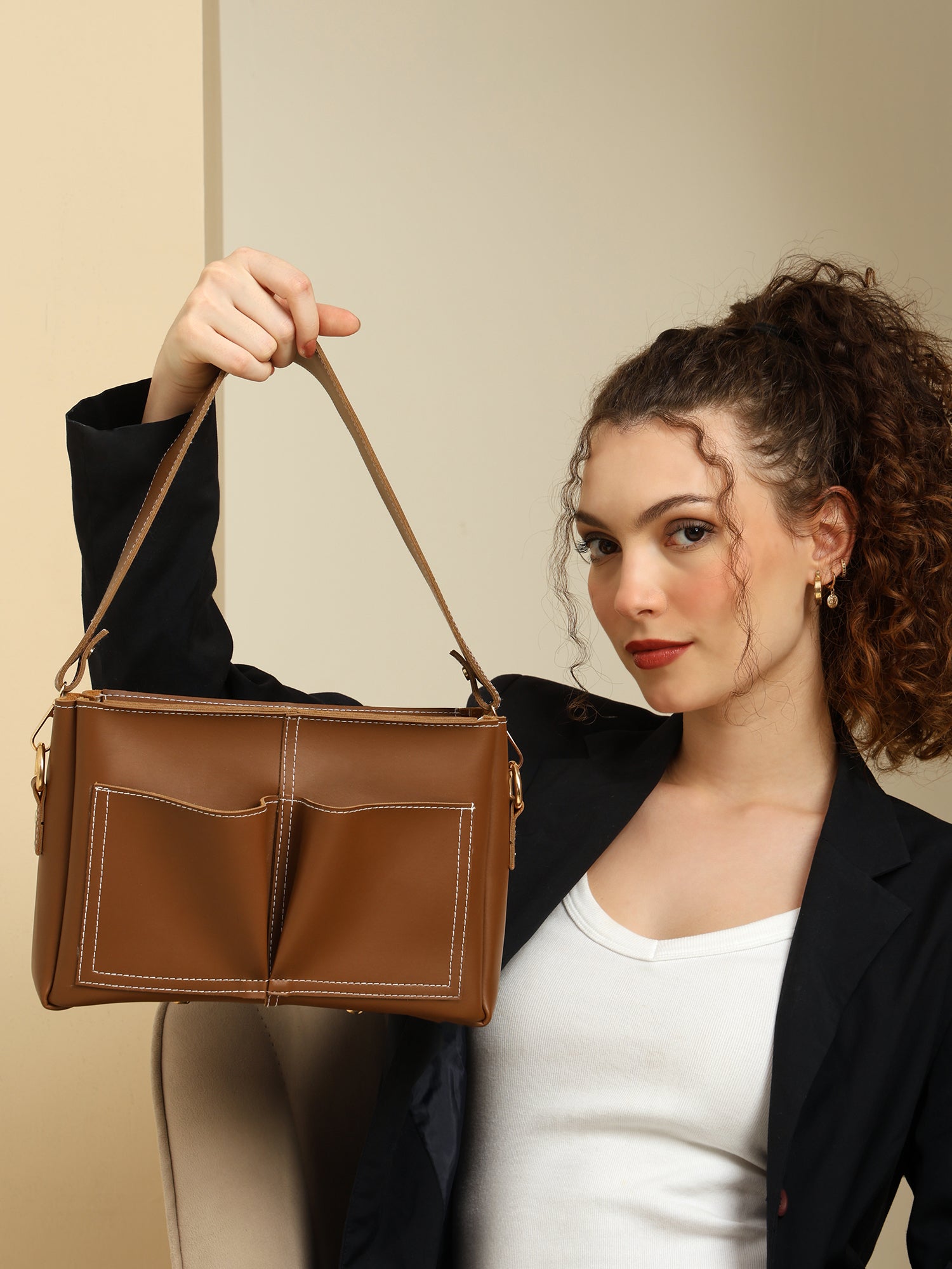 ENSAC Tote Bag for Women | Premium Stylish Handbag with Zip Closure ensacworld