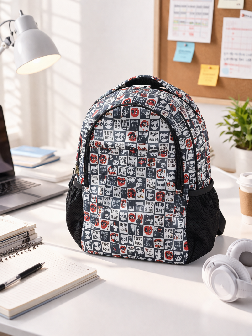 Printed Backpack with Front Pocket | School College Bag