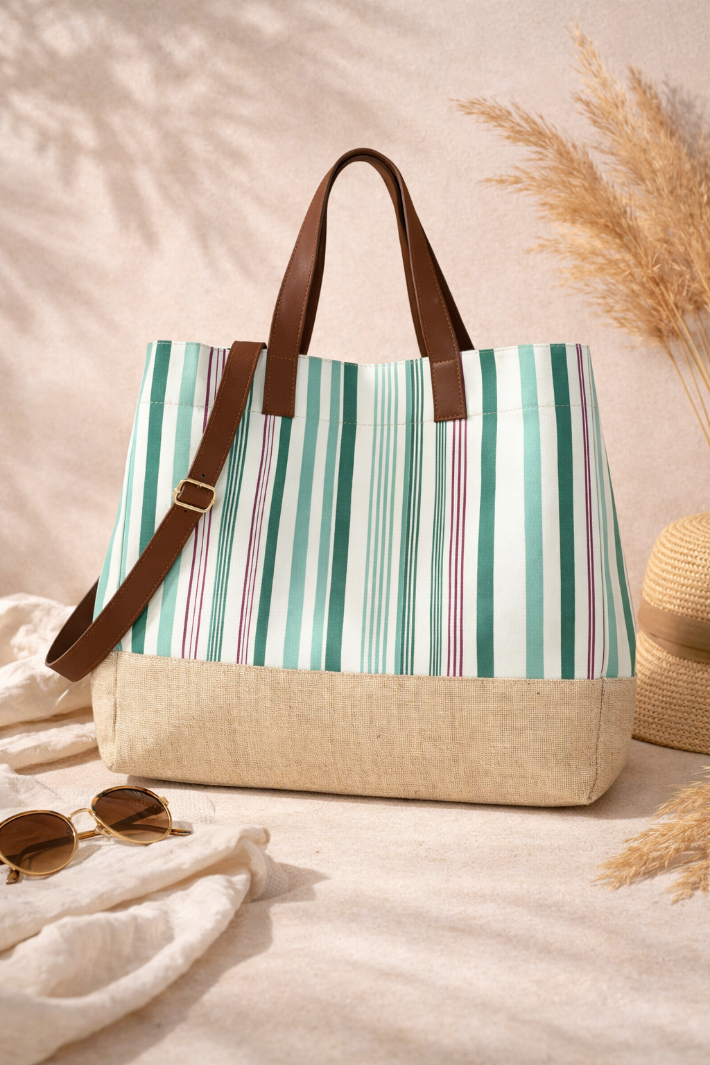 Striped Baggy Sling Bag for Women Casual Large Shoulder Tote for Shopping Travel and Daily Use