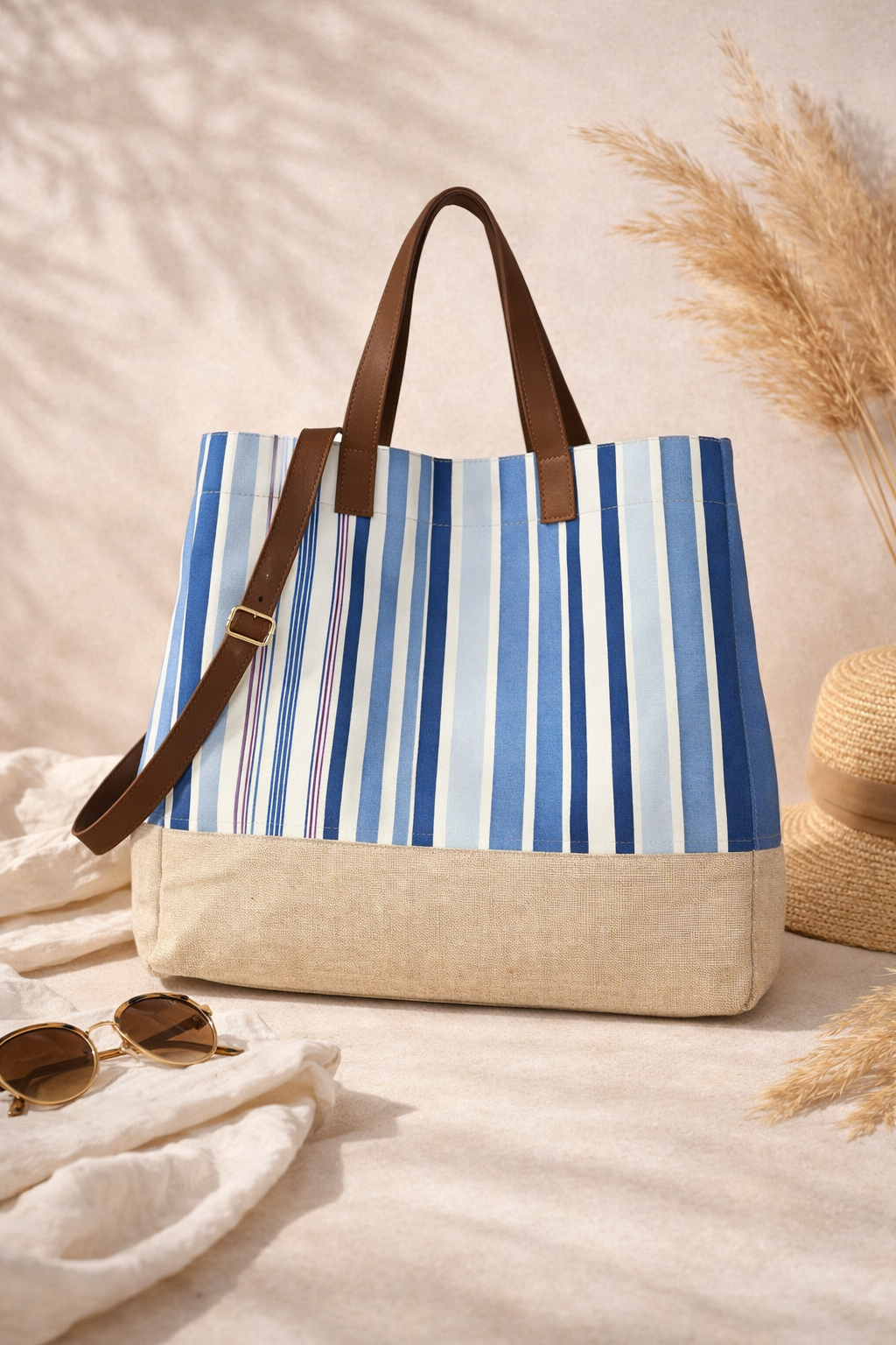 Striped Baggy Sling Bag for Women Casual Large Shoulder Tote for Shopping Travel and Daily Use