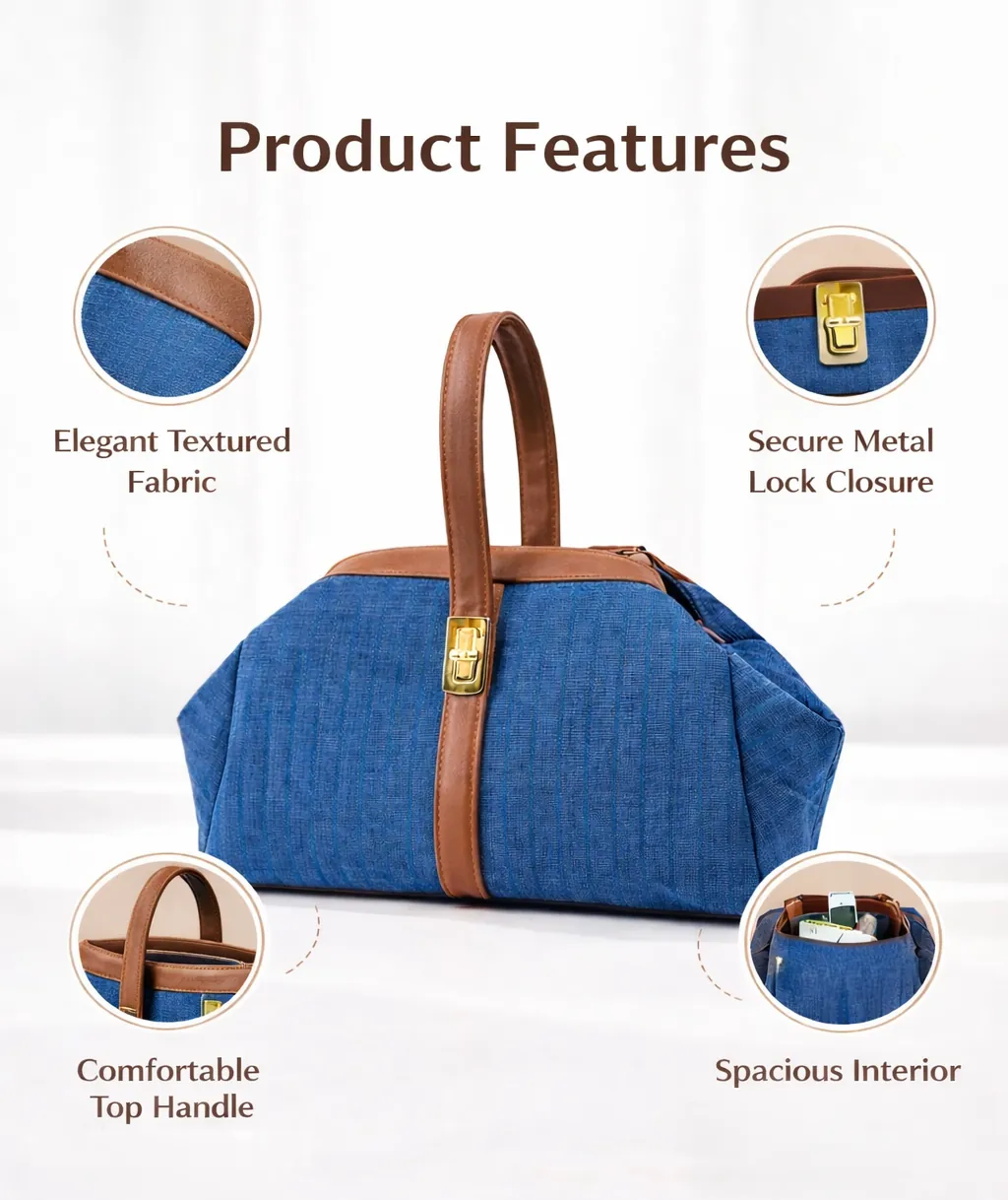 Women Elegant Clutch Handbag with Sling Strap | Stylish Top Handle Clutch Bag for Party, Travel & Casual Use ensacworld