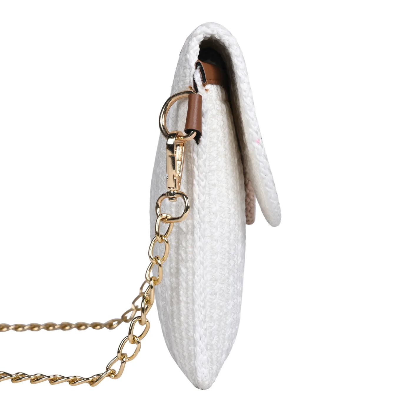 White, Beige Women's Premium Juterope Sling Bag