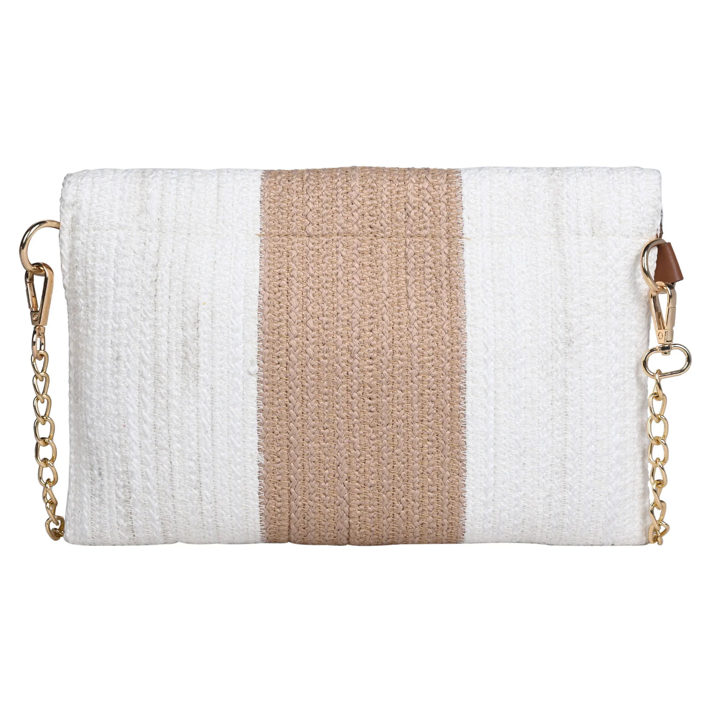 White, Beige Women's Premium Juterope Sling Bag