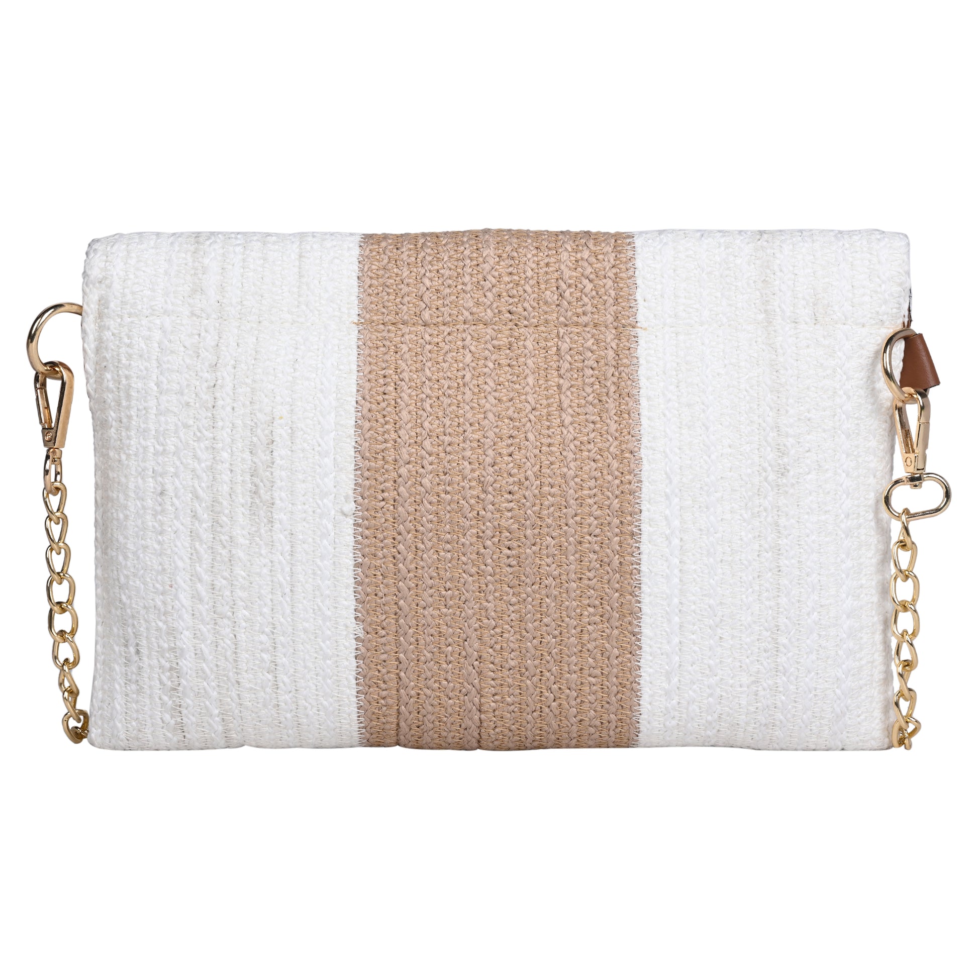 White, Beige Women's Premium Juterope Sling Bag