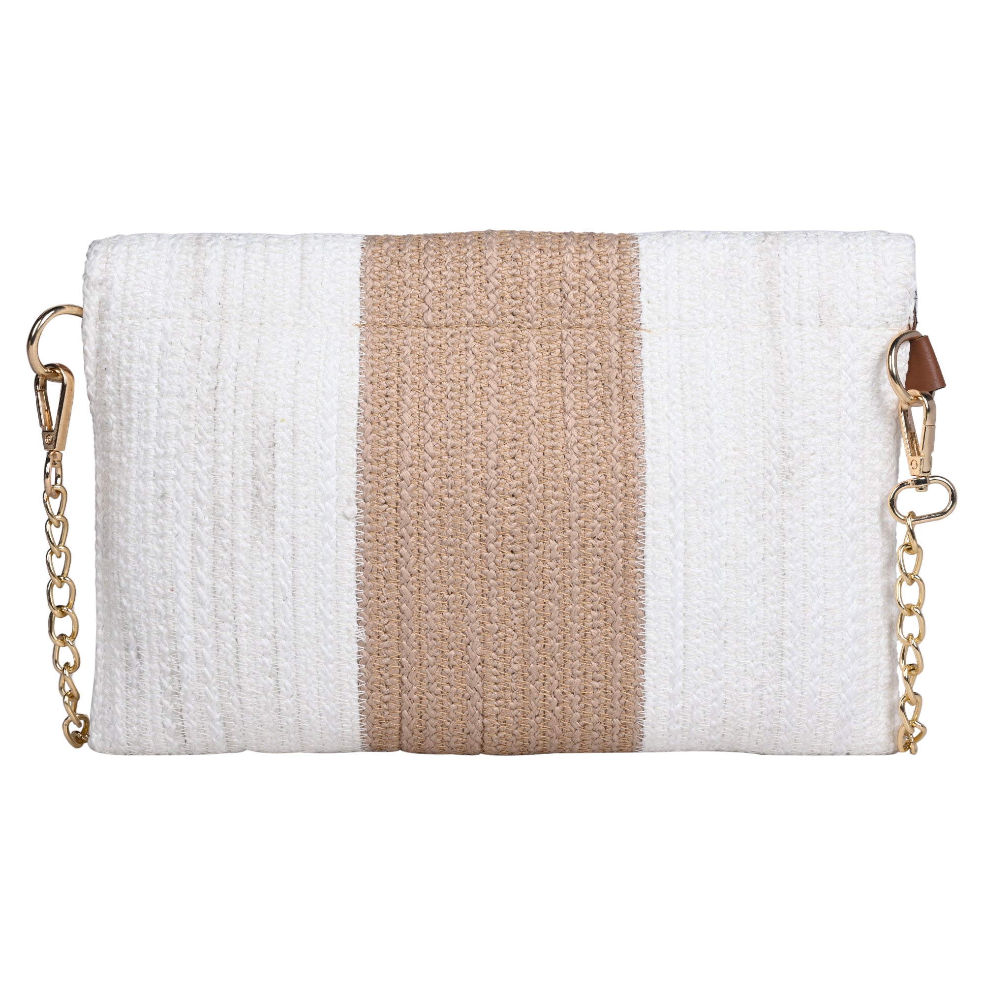 White, Beige Women's Premium Juterope Sling Bag