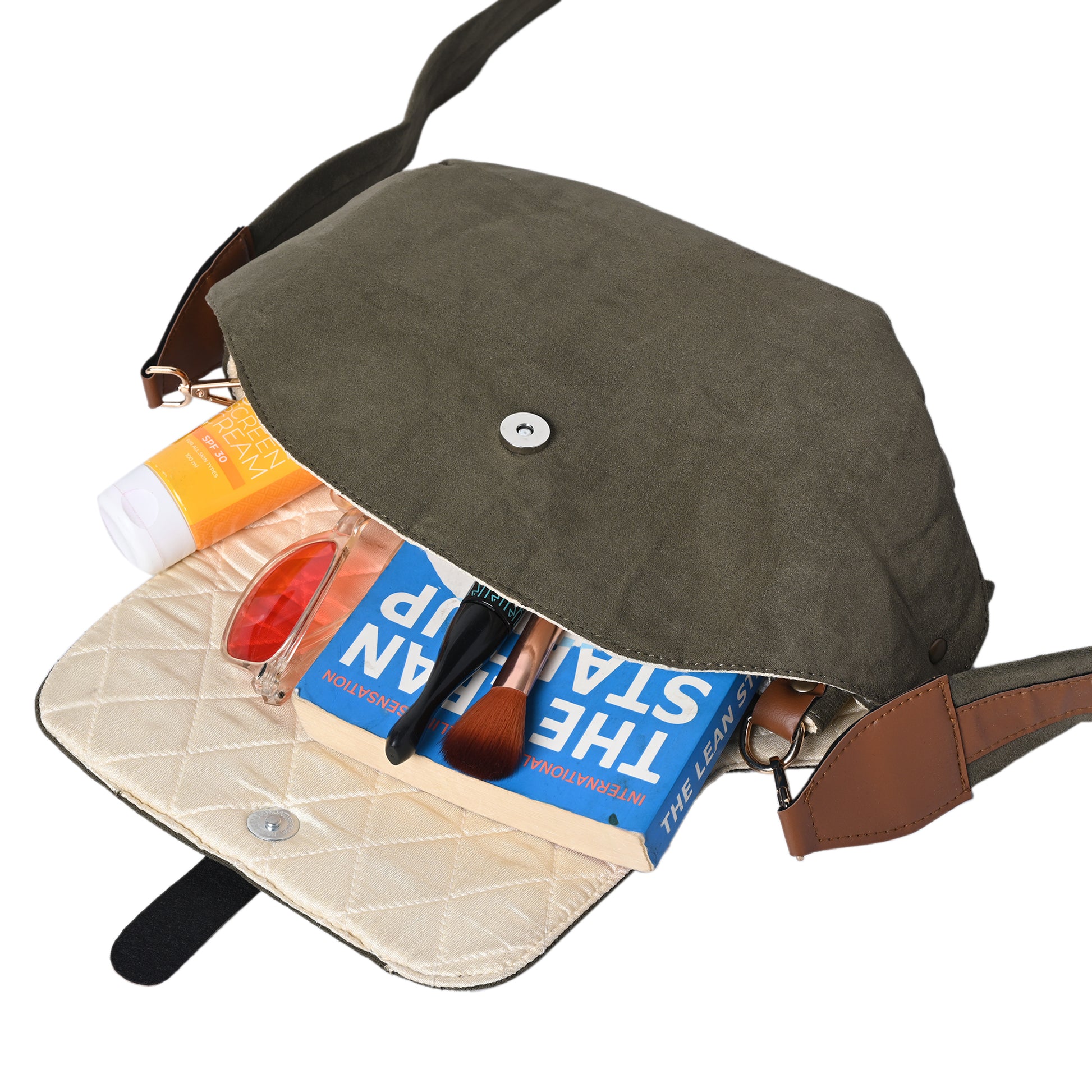 Green Sling Bag Women's Premium Cotton