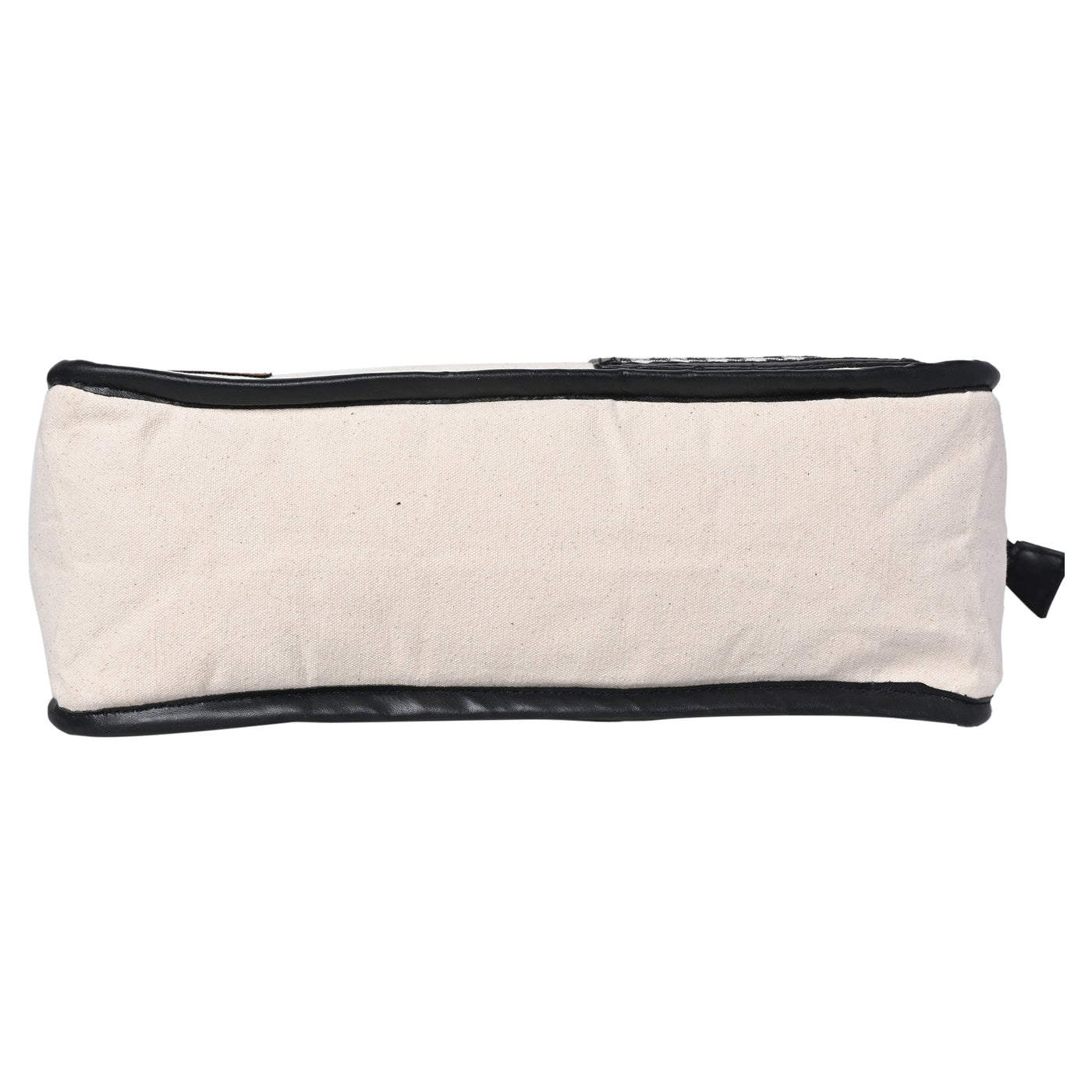 ENSAC cotton Canvas Side pocket Style white Black Tote bag for women & girls