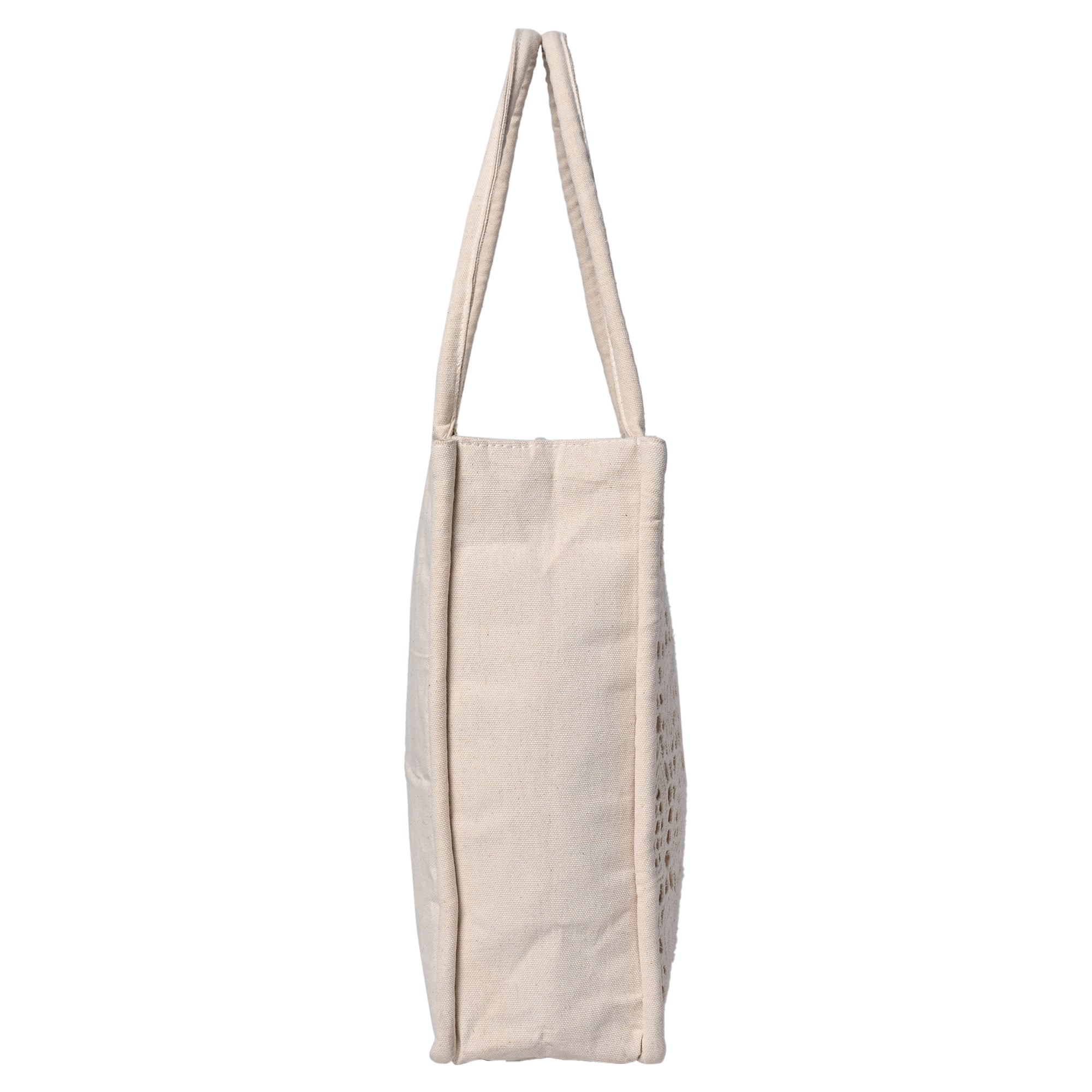 ENSAC Cotton Jacquard Green Tote bag for women & Girls