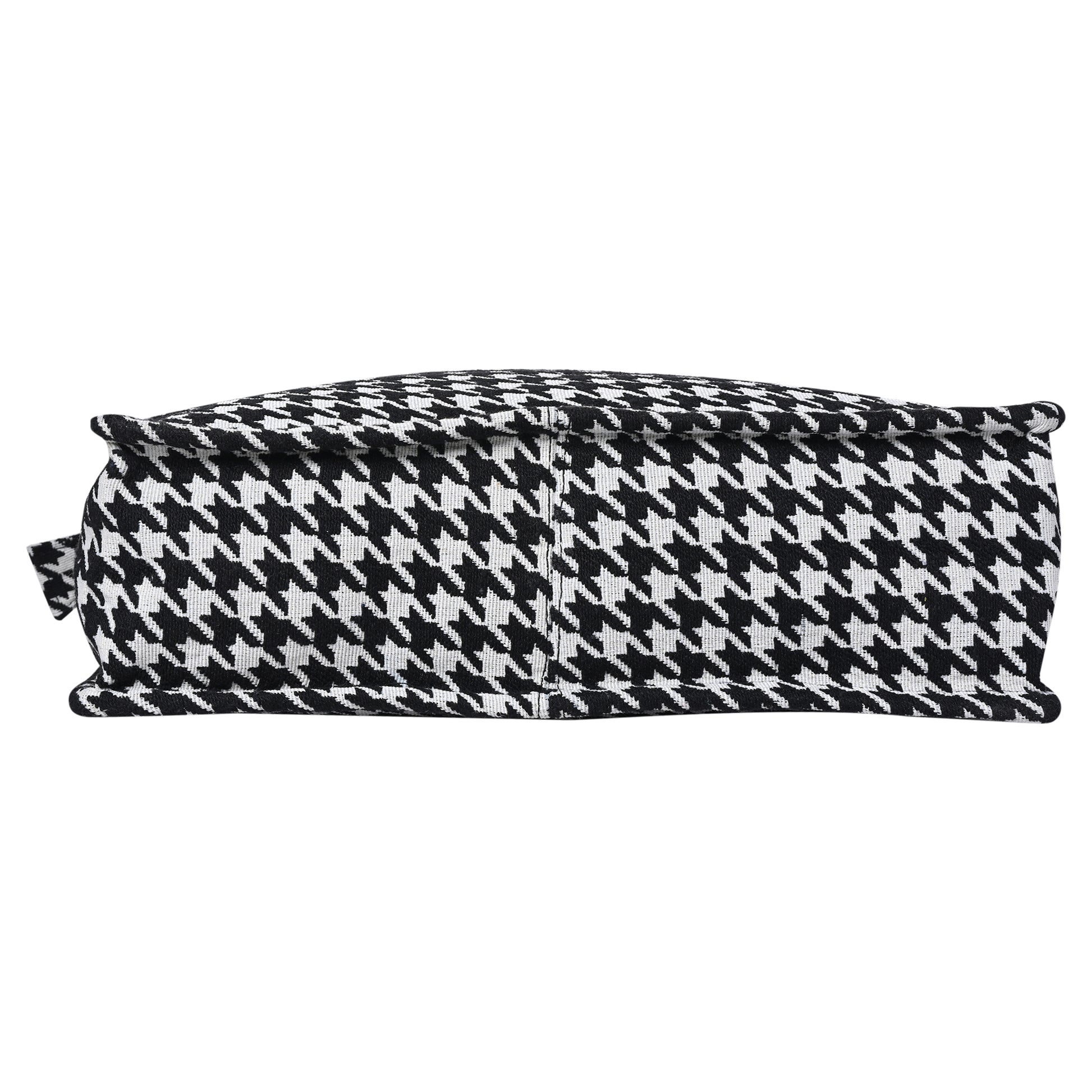 Ensac Jacquard Fabric Shoulder Bag | Chevron Style, Lightweight & Smart Look TOTE-HOUNDSTOOTH- BIG