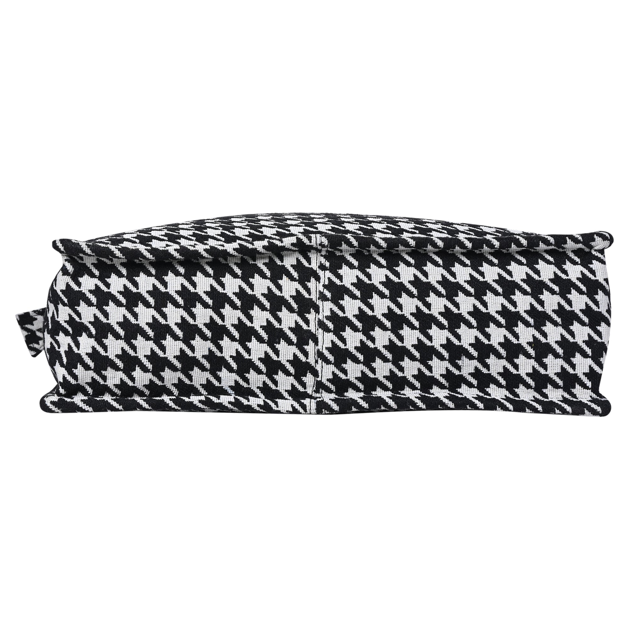 Ensac Jacquard Fabric Shoulder Bag | Chevron Style, Lightweight & Smart Look TOTE-HOUNDSTOOTH- BIG