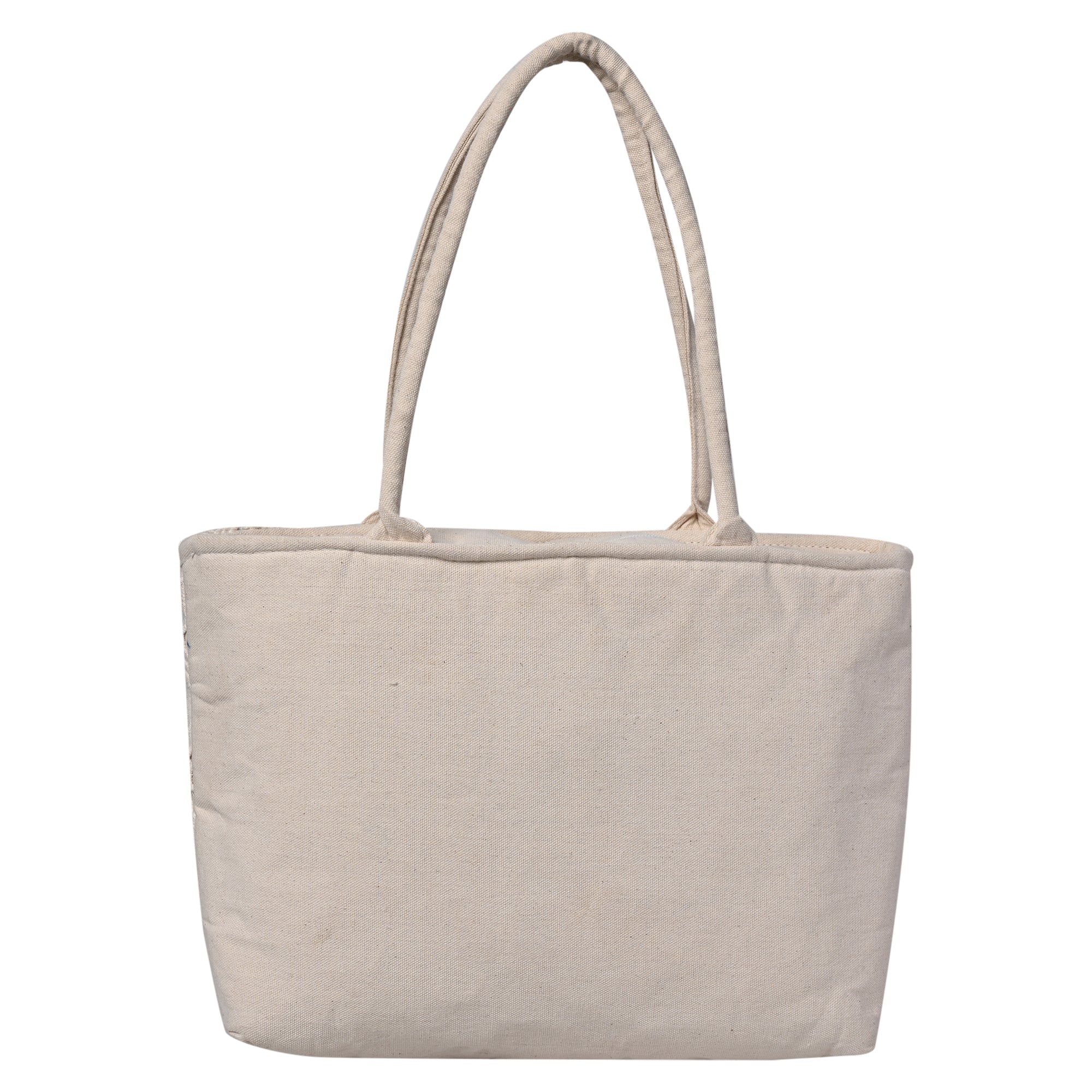 Ensac Women’s Jacquard Fabric Tote Bag | Fringe Style, Lightweight Feel & Must-Have Travel Pick TOTE-CUTWORK-SMALL